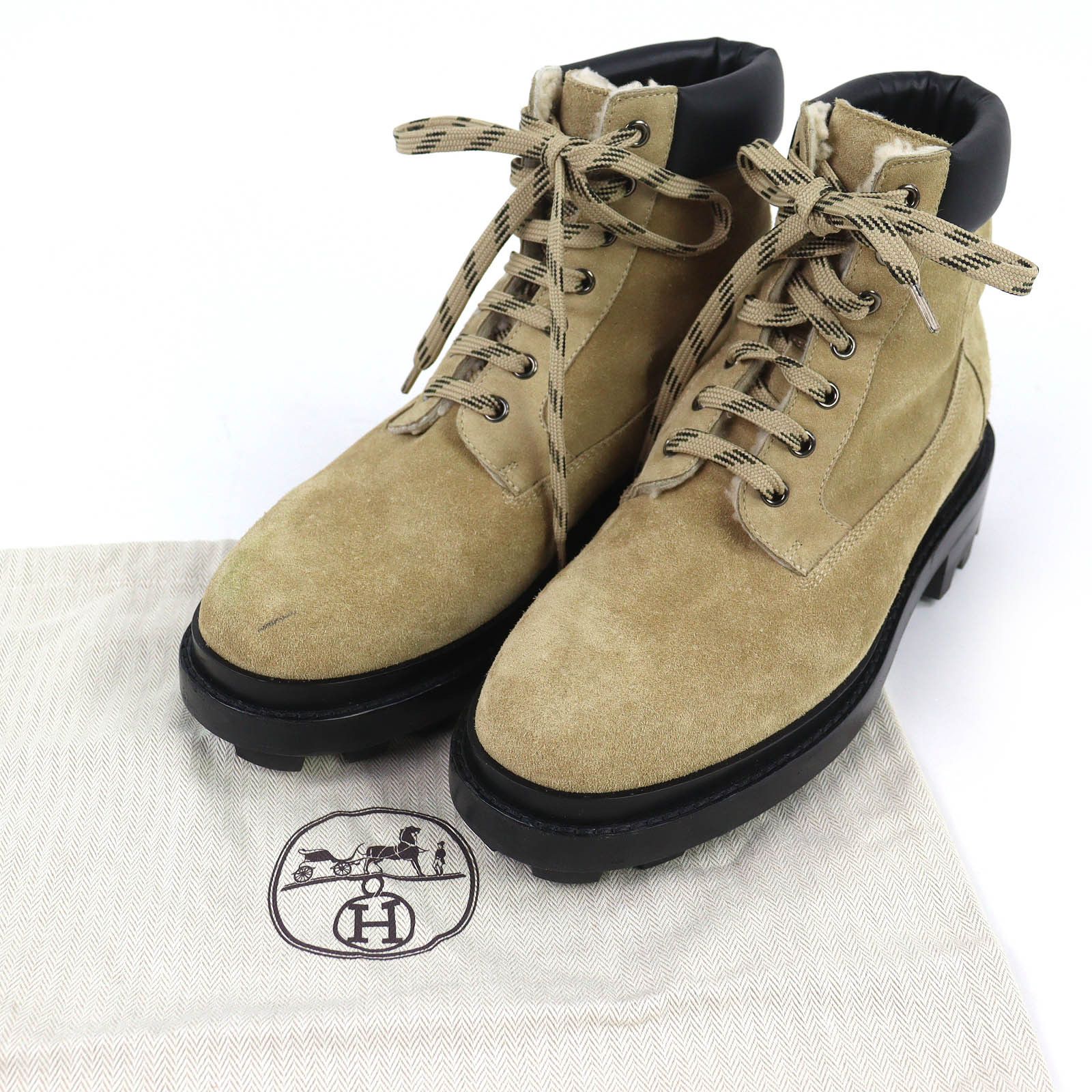 Hermes Hermes Hermes Mouton Short Boots Fur Shoes DUTY FREE for USA Size ONE SIZE - 2 Thumbnail