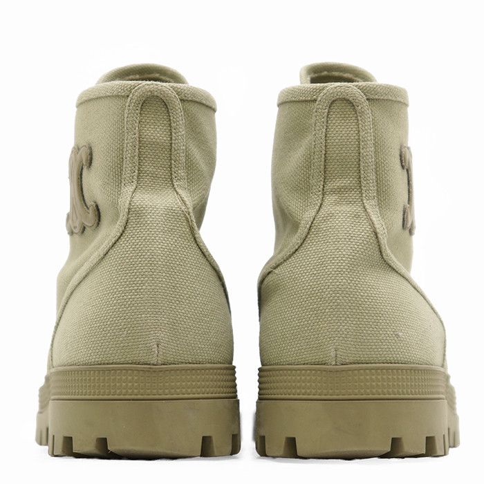 Celine Celine Celine Patapans Canvas Rubber Lace Up Boots Leather Shoes DUTY FREE for USA Size ONE SIZE - 7 Thumbnail