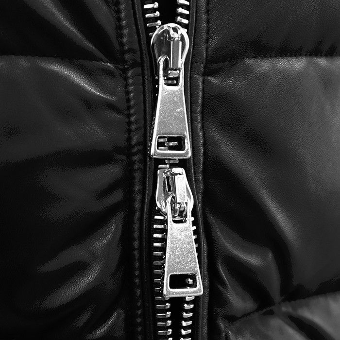 Moncler Moncler Moncler Leather Combination Down Jacket Leather Outerwear DUTY FREE for USA Size ONE SIZE - 14 Thumbnail