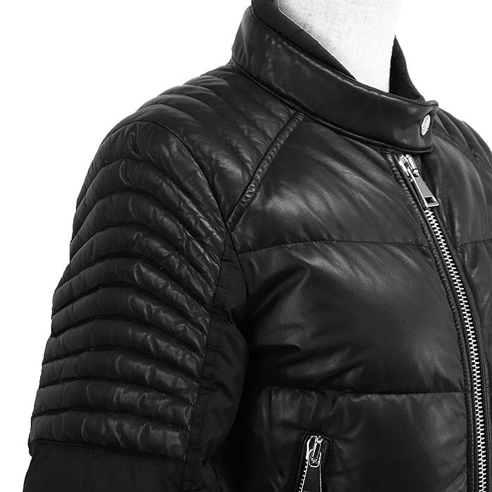 Moncler Moncler Moncler Leather Combination Down Jacket Leather Outerwear DUTY FREE for USA Size ONE SIZE - 12 Thumbnail