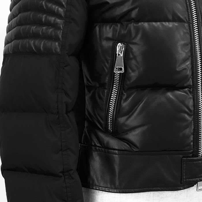 Moncler Moncler Moncler Leather Combination Down Jacket Leather Outerwear DUTY FREE for USA Size ONE SIZE - 13 Thumbnail