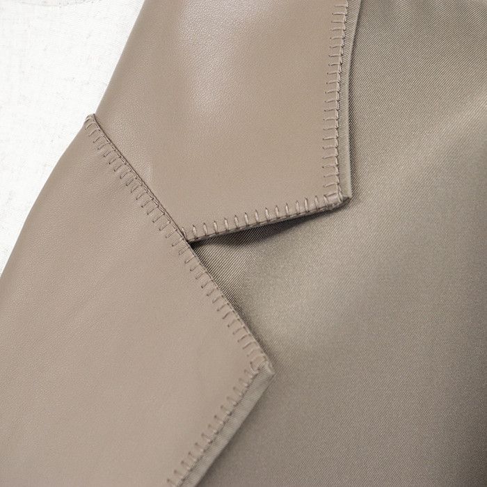 Hermes Hermes Hermes Lambskin Silk Coat Leather Outerwear DUTY FREE for USA Size ONE SIZE - 3 Thumbnail