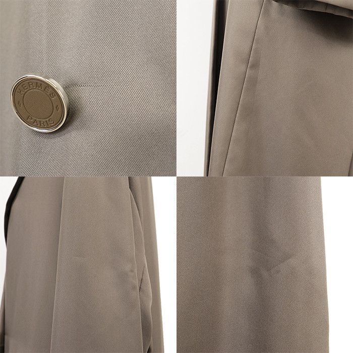 Hermes Hermes Hermes Lambskin Silk Coat Leather Outerwear DUTY FREE for USA Size ONE SIZE - 5 Thumbnail