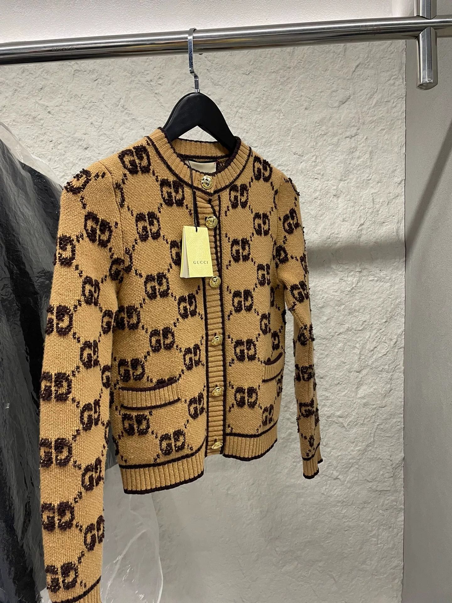 Gucci Gucci GG Camel Knit Cardigan XXS Size XXS / US 00 / IT 34 - 2 Thumbnail