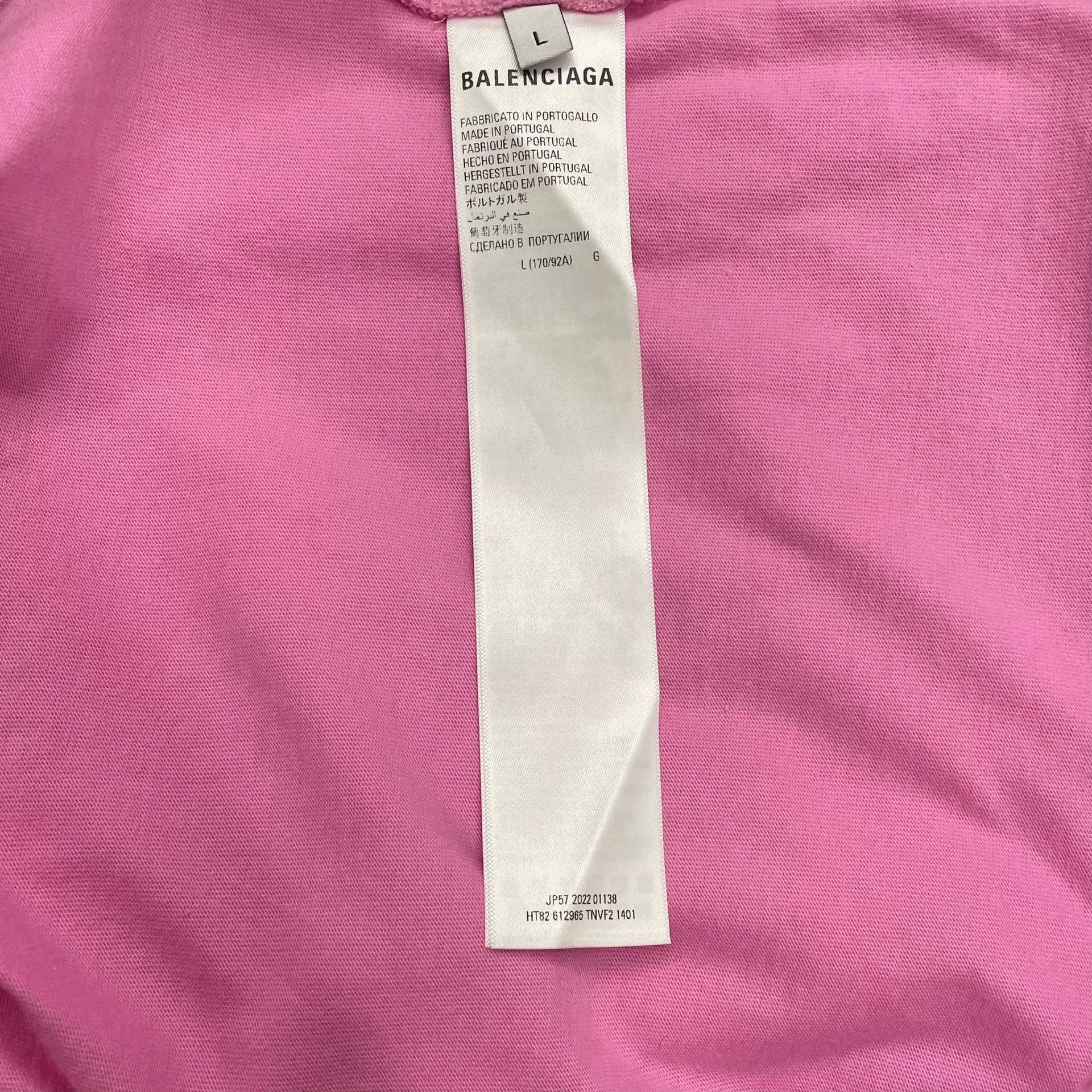 Balenciaga Balenciaga Pink 3B Logo Short-Sleeve T-Shirt Size L / US 10 / IT 46 - 6 Thumbnail