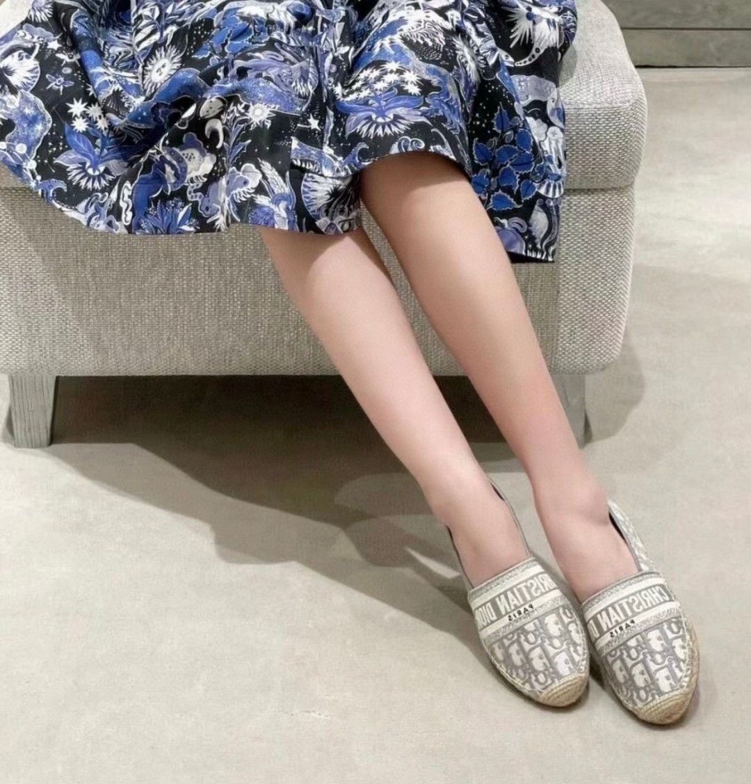 Dior Dior Granville Gray Espadrilles Size US 7 / IT 37 - 9 Thumbnail