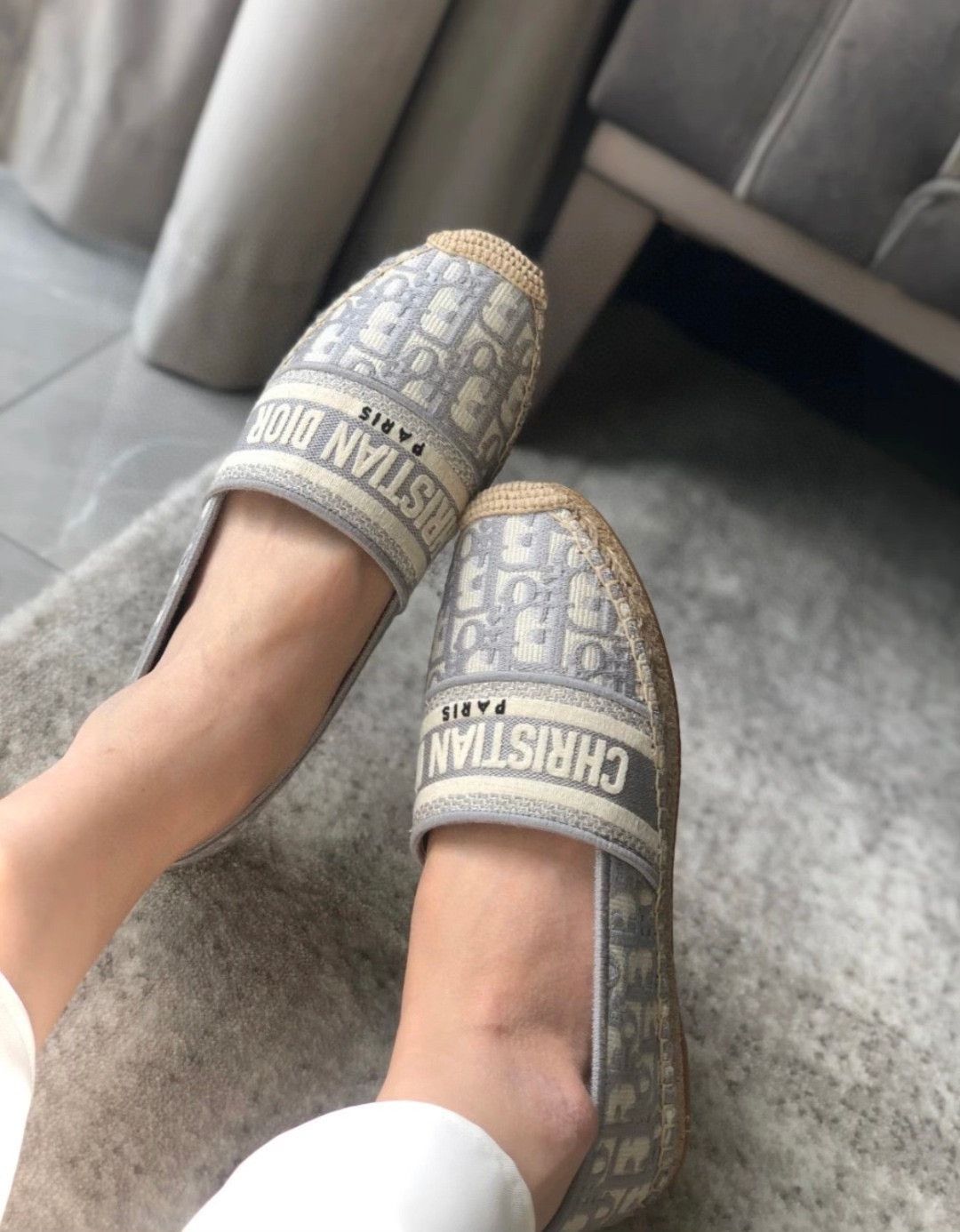 Dior Dior Granville Gray Espadrilles Size US 7 / IT 37 - 7 Thumbnail
