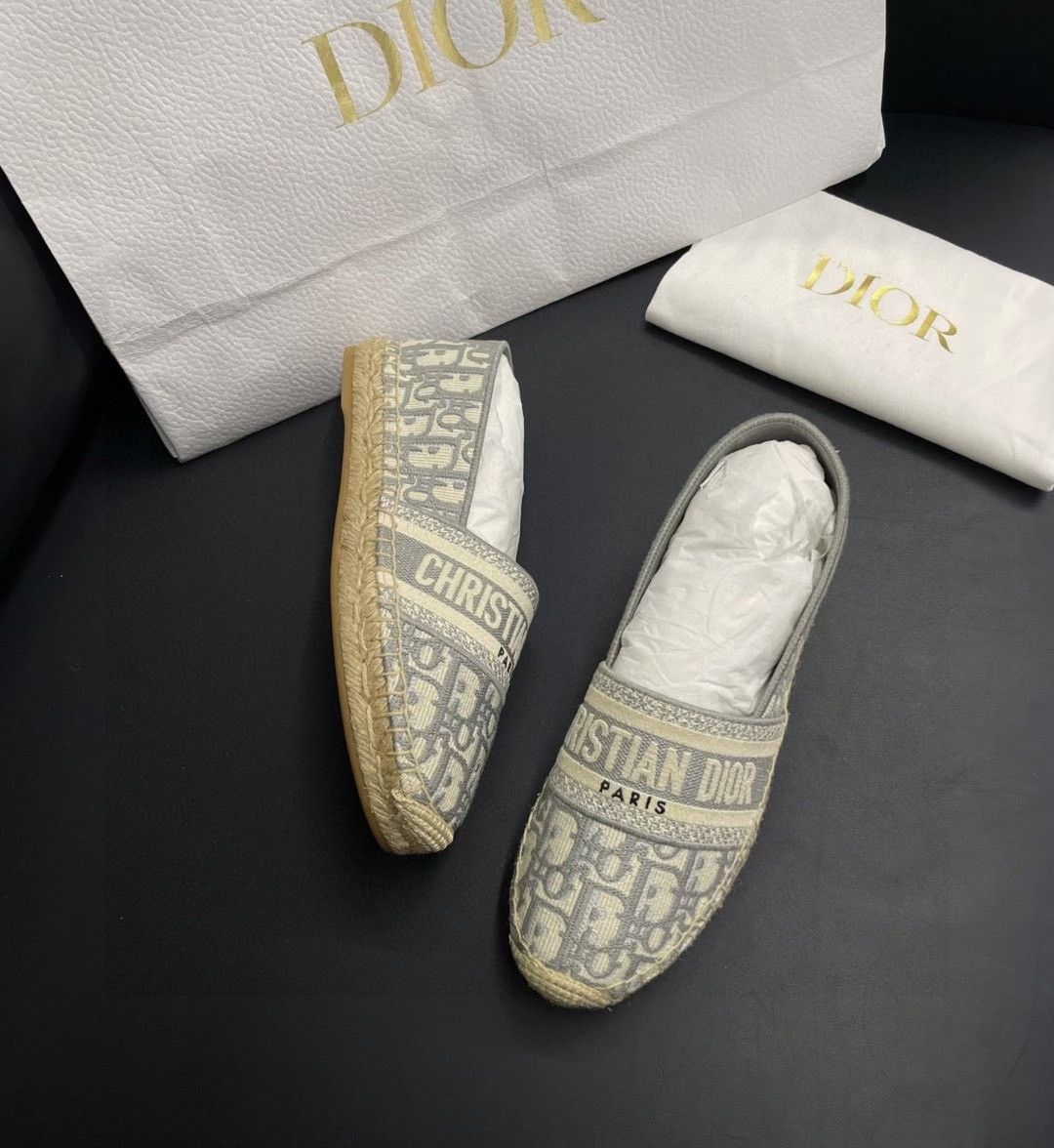 Dior Dior Granville Gray Espadrilles Size US 7 / IT 37 - 3 Thumbnail
