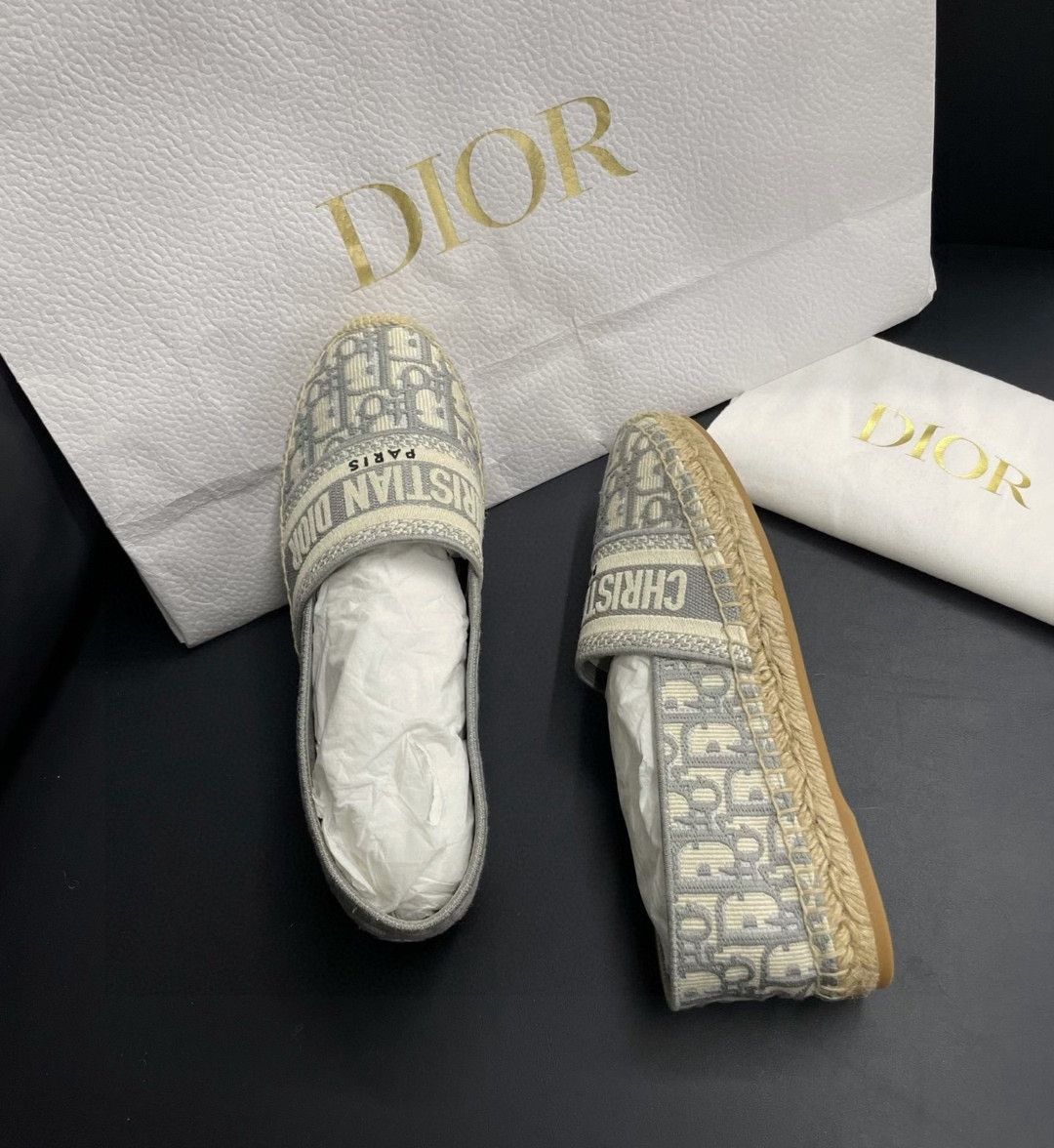 Dior Dior Granville Gray Espadrilles Size US 7 / IT 37 - 4 Thumbnail