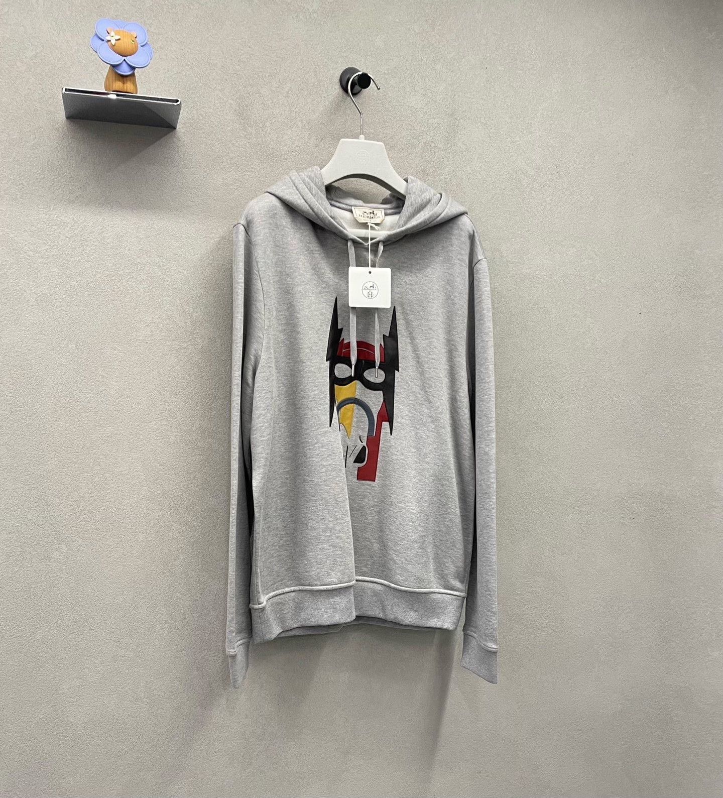 Hermes Hermes Horse Head Print Light Gray Hoodie Size US M / EU 48-50 / 2 - 3 Thumbnail