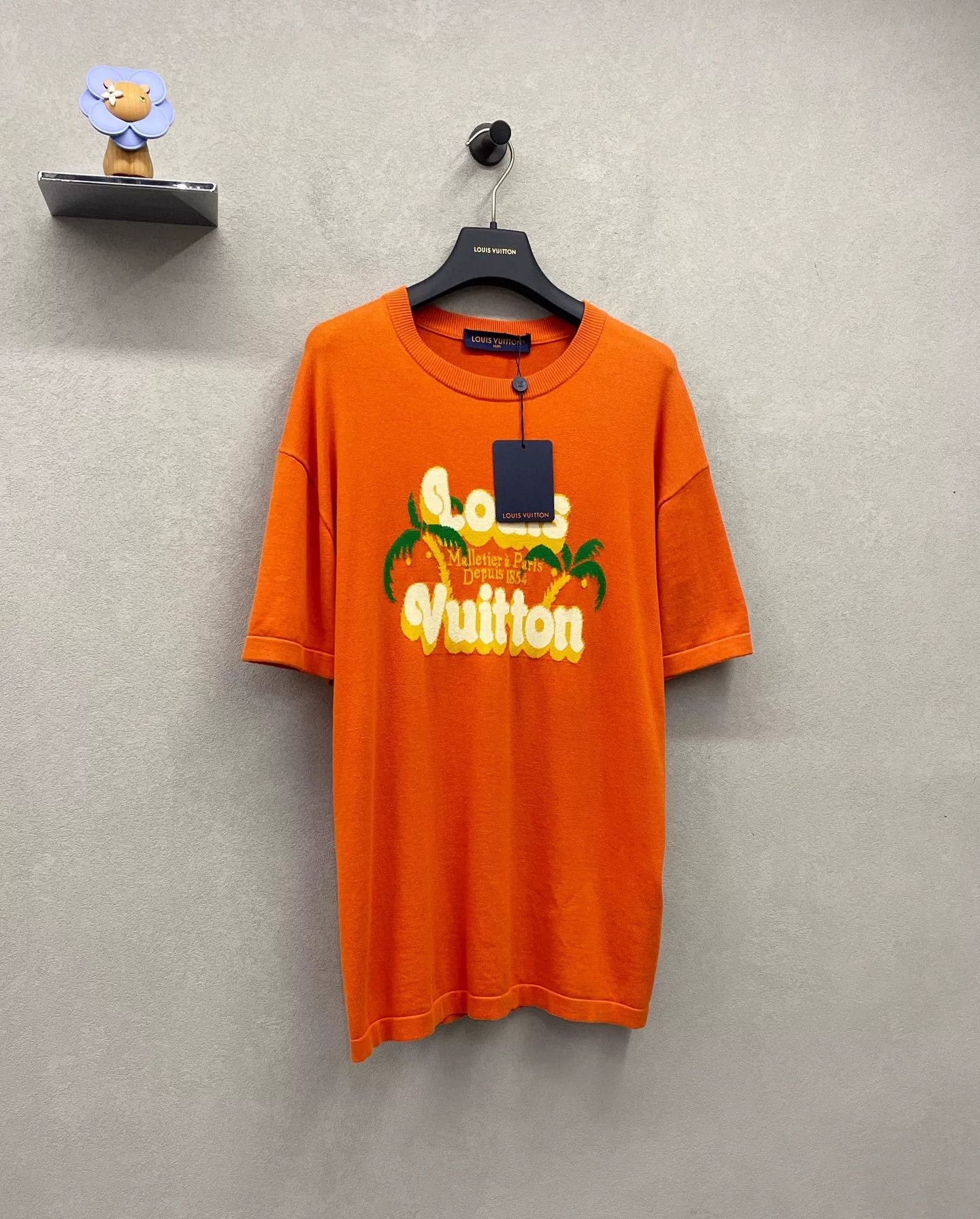 Louis Vuitton LV Orange Palm Tree Knit T-Shirt Size US M / EU 48-50 / 2 - 3 Thumbnail