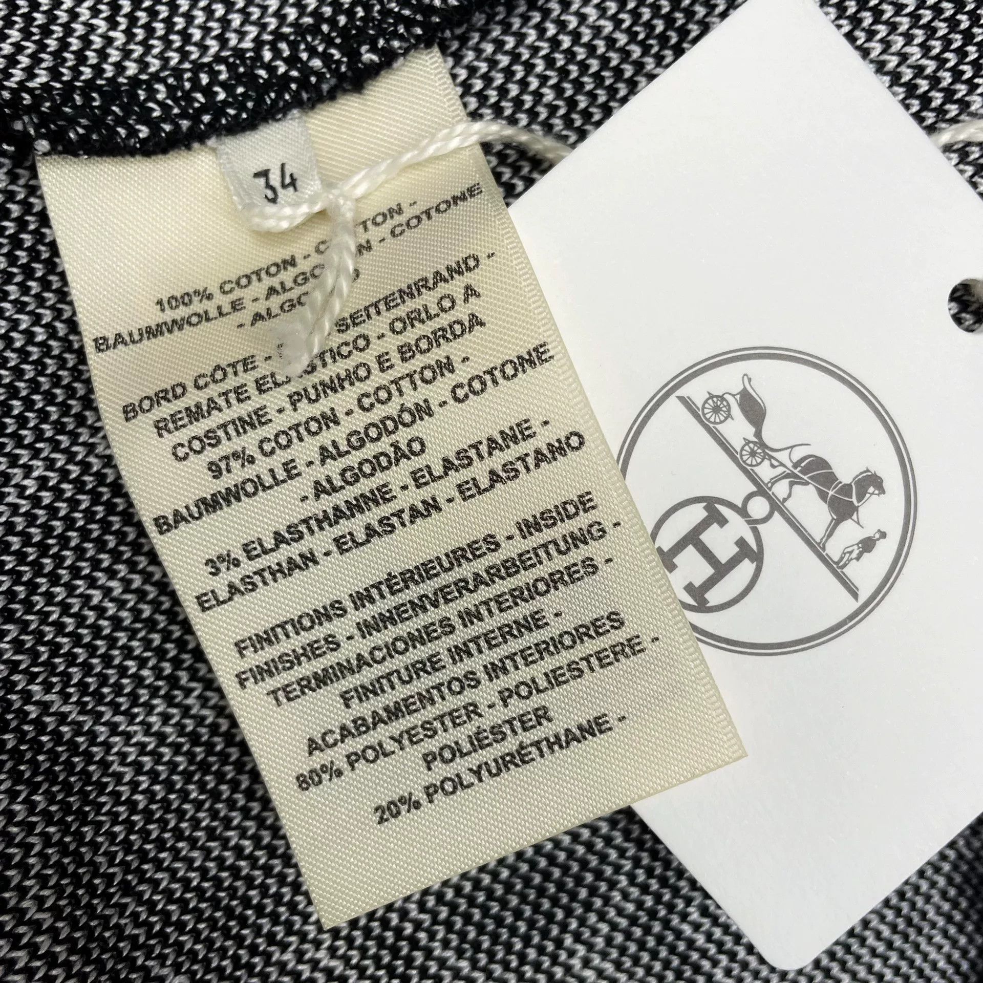 Hermes Hermes Logo Print Black Dress Size XXS / US 00 / IT 34 - 5 Thumbnail