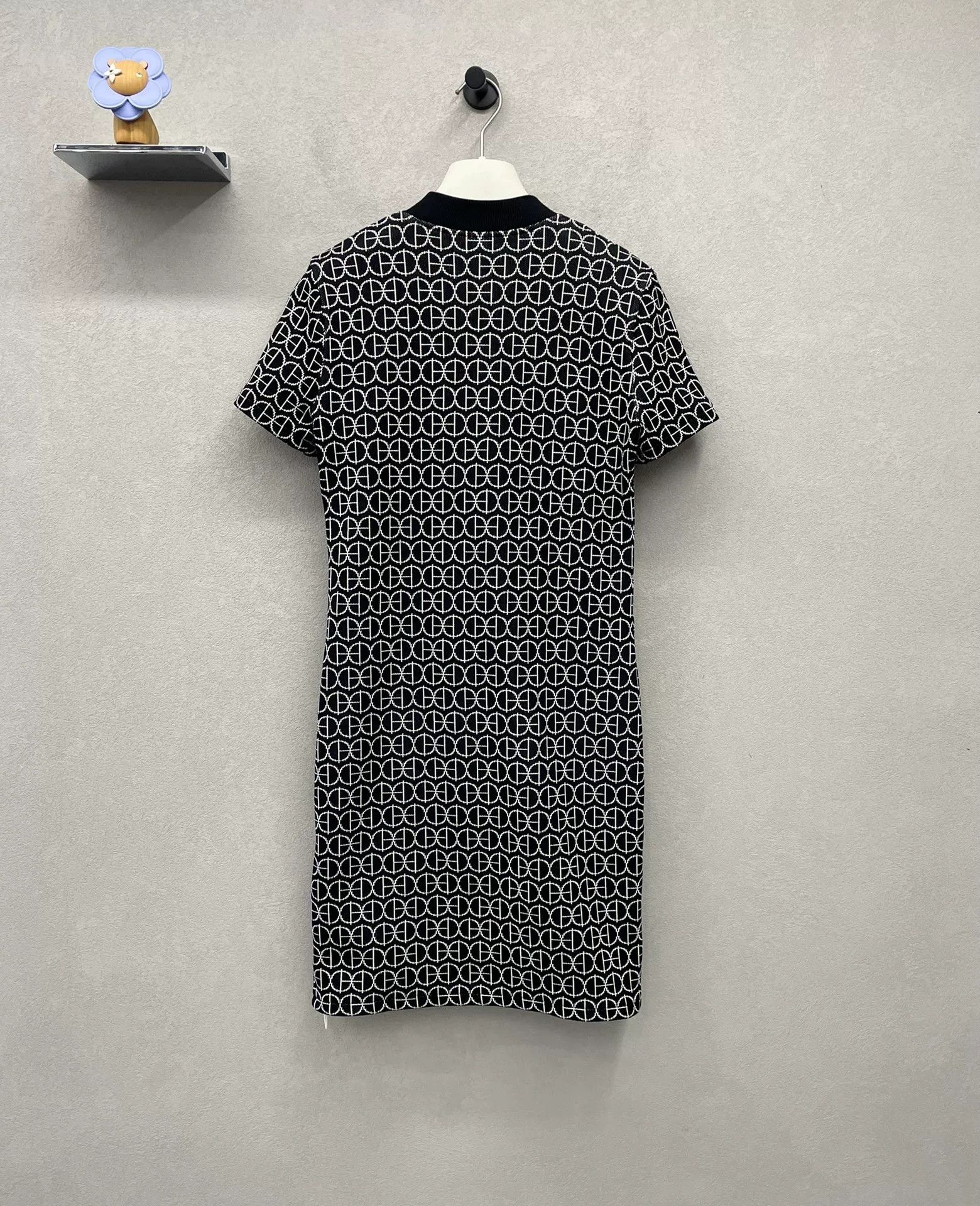 Hermes Hermes Logo Print Black Dress Size XXS / US 00 / IT 34 - 2 Thumbnail