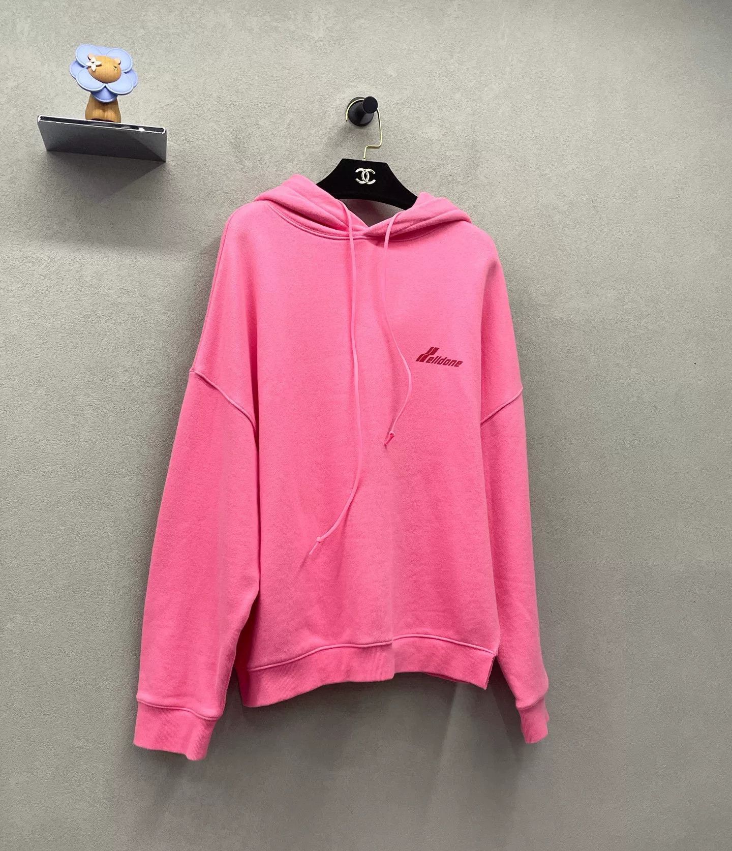 WE11DONE Welldone Pink Hoodie Size S / US 4 / IT 40 - 3 Thumbnail
