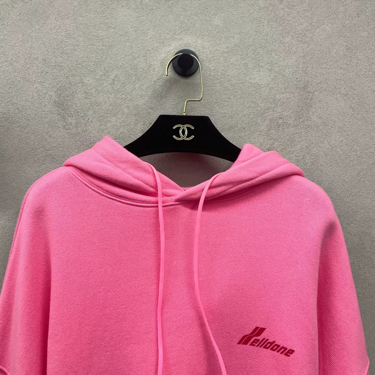 WE11DONE Welldone Pink Hoodie Size S / US 4 / IT 40 - 4 Thumbnail