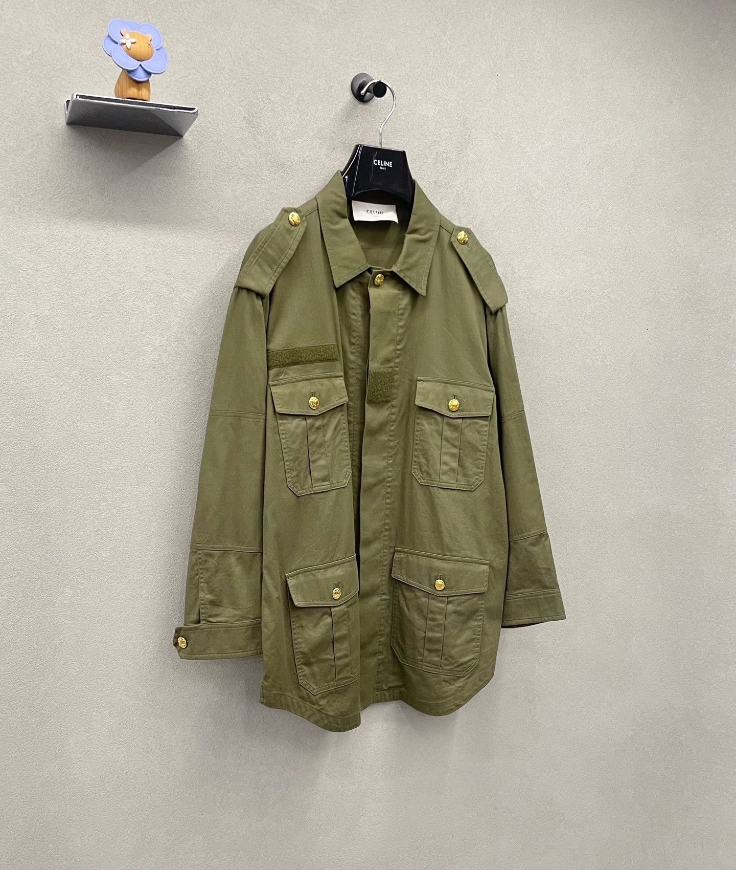 Celine Celine Military Green Coat Size S / US 4 / IT 40 - 3 Thumbnail
