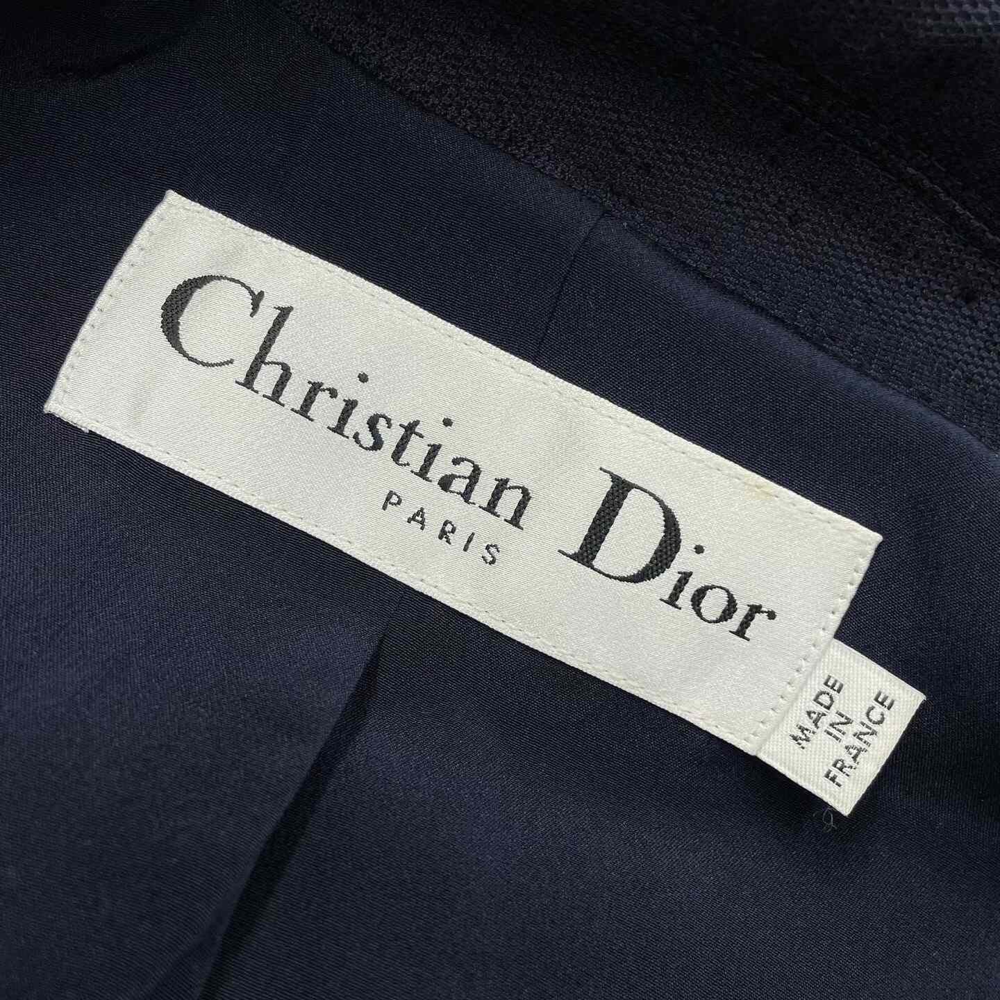 Dior Dior Navy Lapel Waistcoat Coat Size XXS / US 00 / IT 34 - 5 Thumbnail