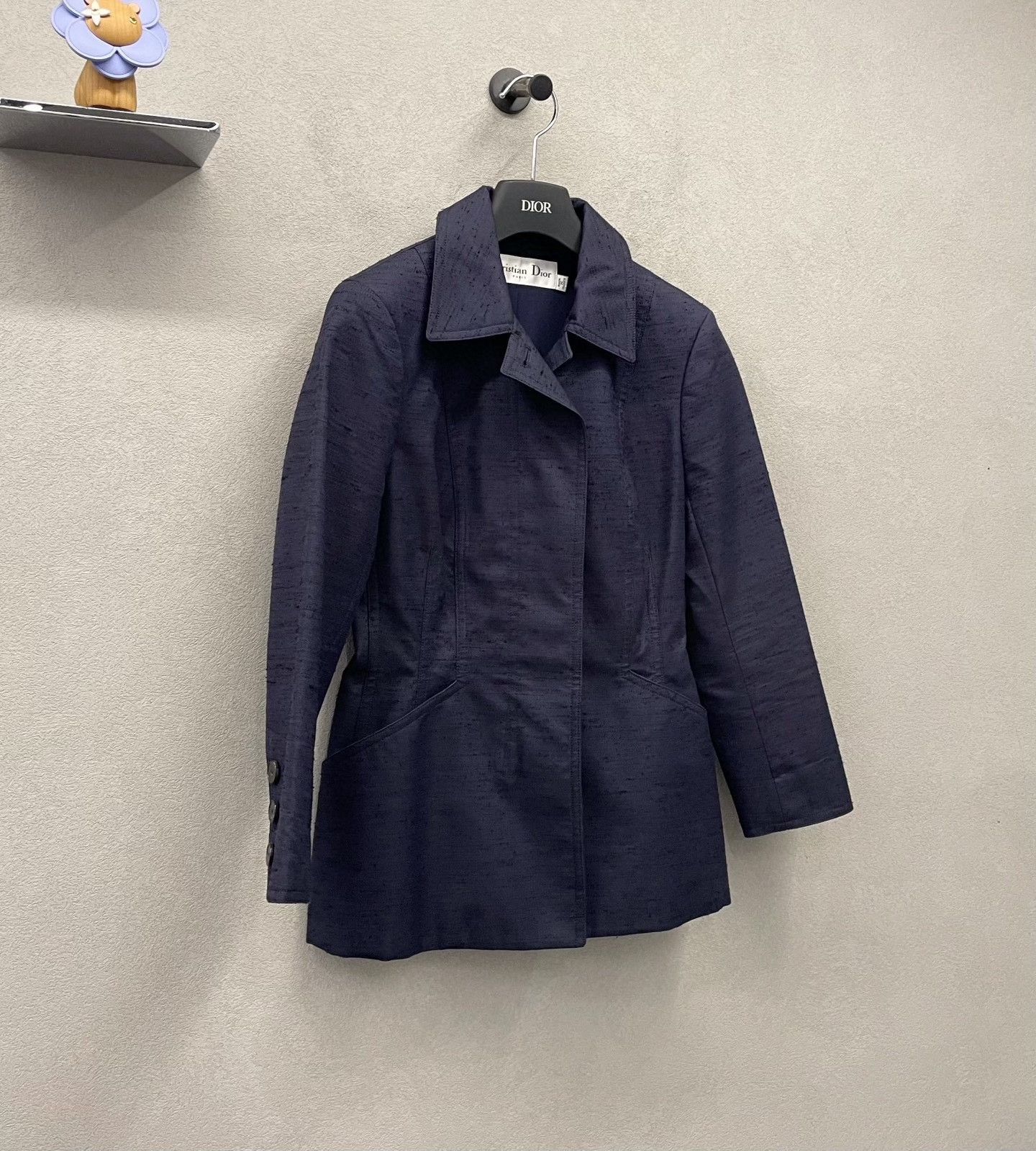 Dior Dior Navy Lapel Waistcoat Coat Size XXS / US 00 / IT 34 - 3 Thumbnail