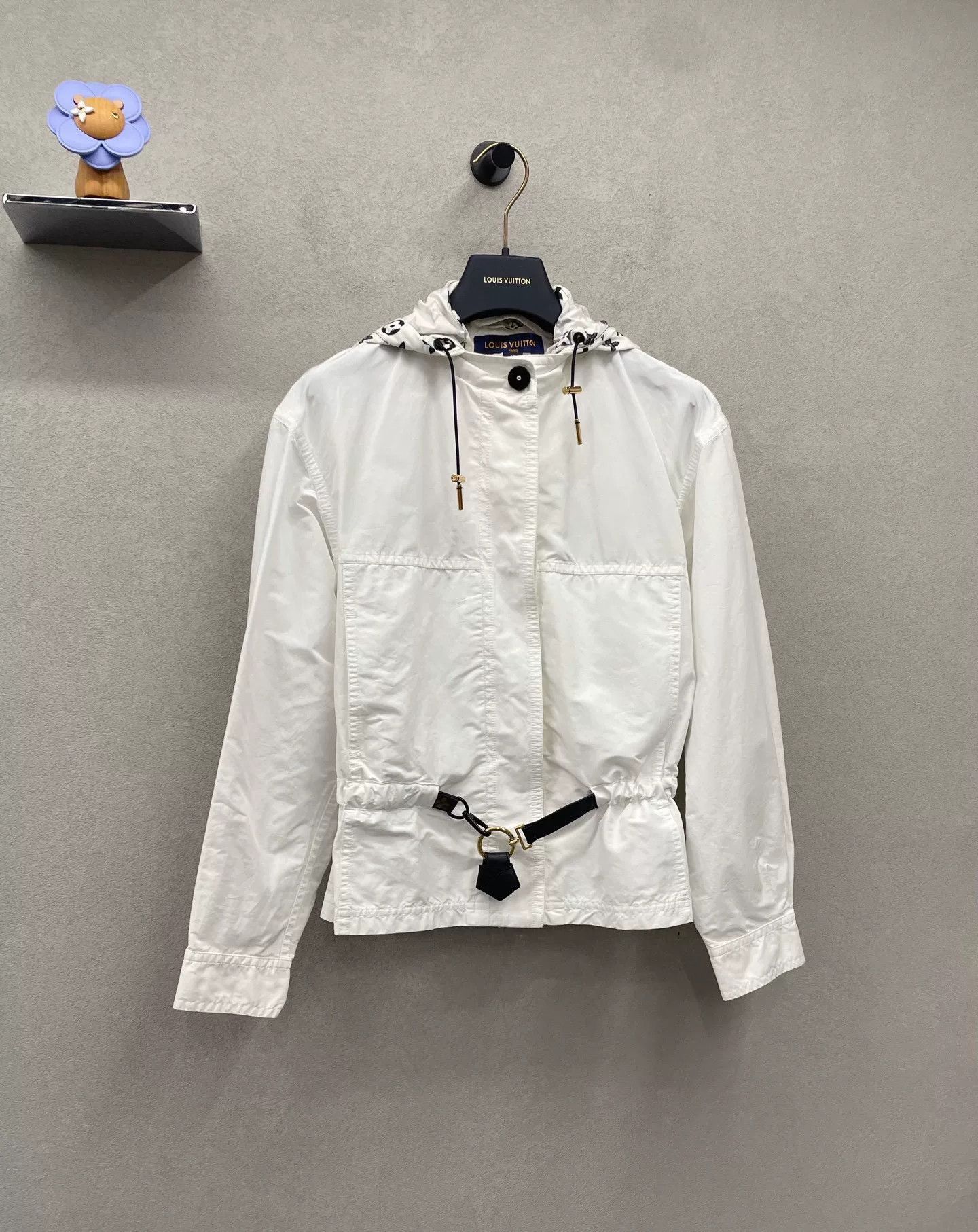 Louis Vuitton LV White Hooded Parka Jacket Size XXS / US 00 / IT 34 - 3 Thumbnail
