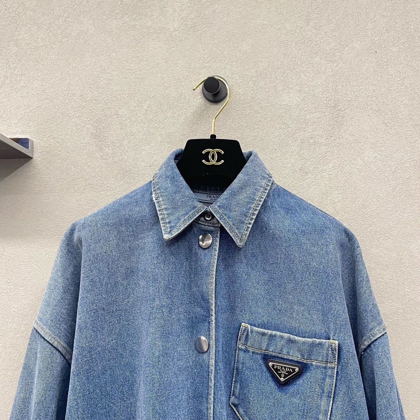 Prada Prada Denim Blue Jacket Size 38 Size S / US 4 / IT 40 - 3 Thumbnail