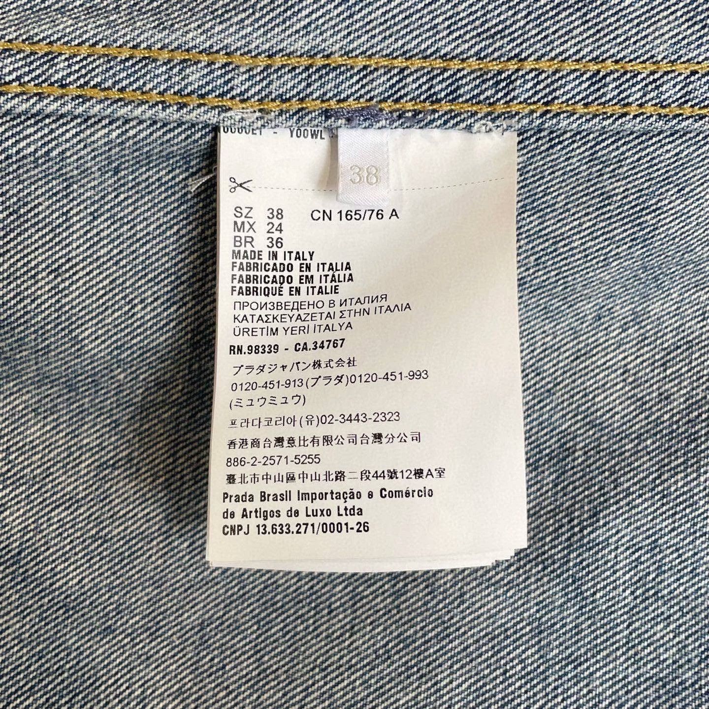 Prada Prada Denim Blue Jacket Size 38 Size S / US 4 / IT 40 - 6 Thumbnail