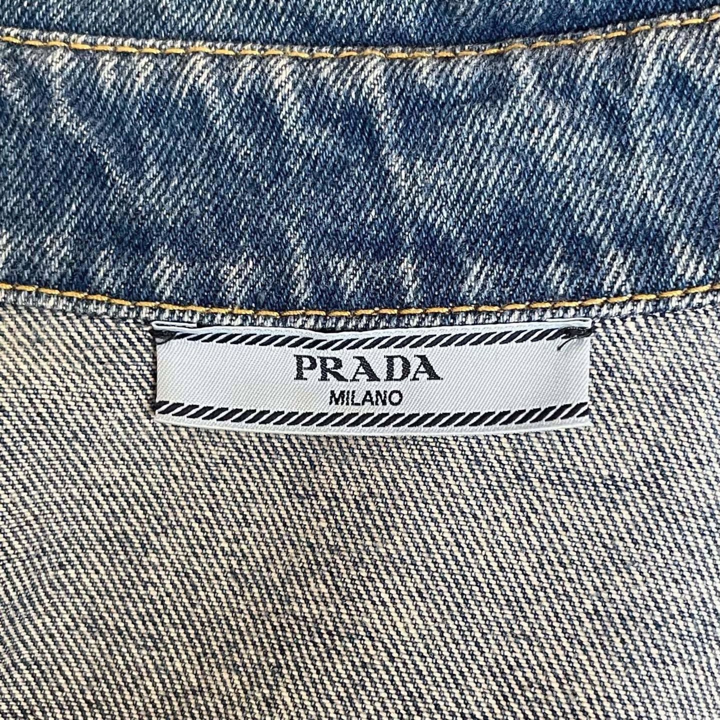 Prada Prada Denim Blue Jacket Size 38 Size S / US 4 / IT 40 - 4 Thumbnail