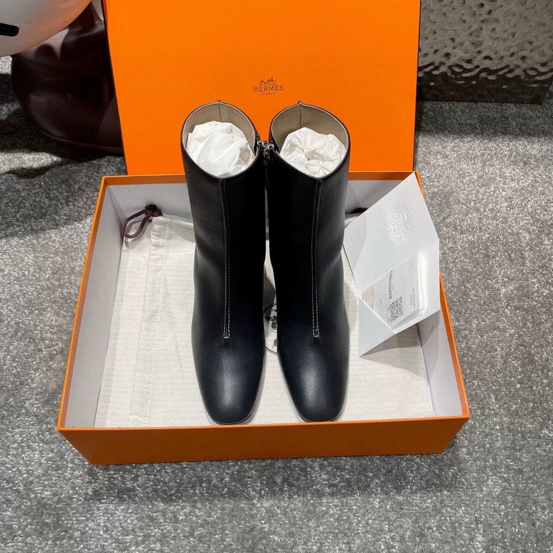 Hermes Hermes Black Mid-Calf Boots Size US 6 / IT 36 - 2 Thumbnail
