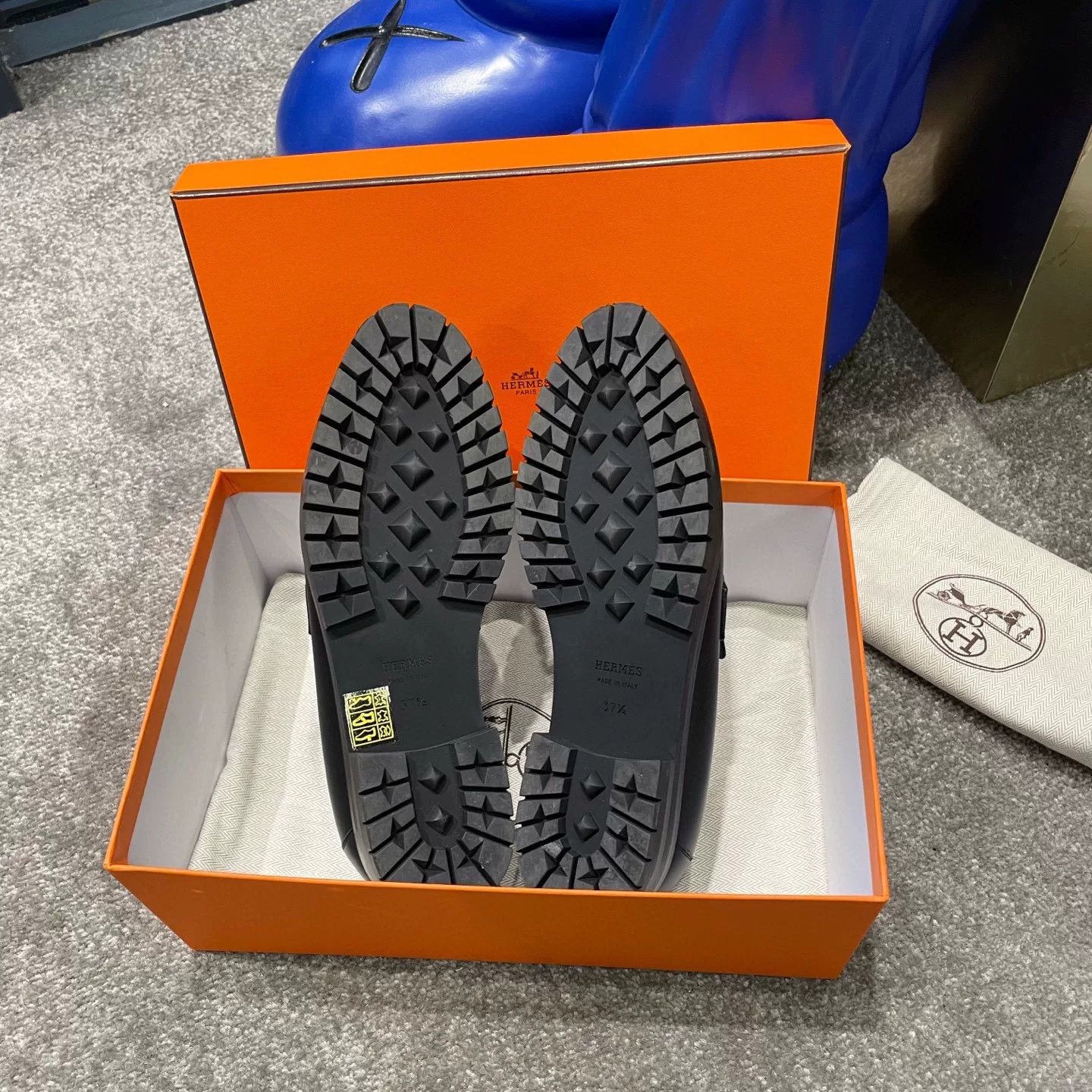 Hermes Hermès Calfskin Black Loafers Size US 6.5 / IT 36.5 - 6 Thumbnail