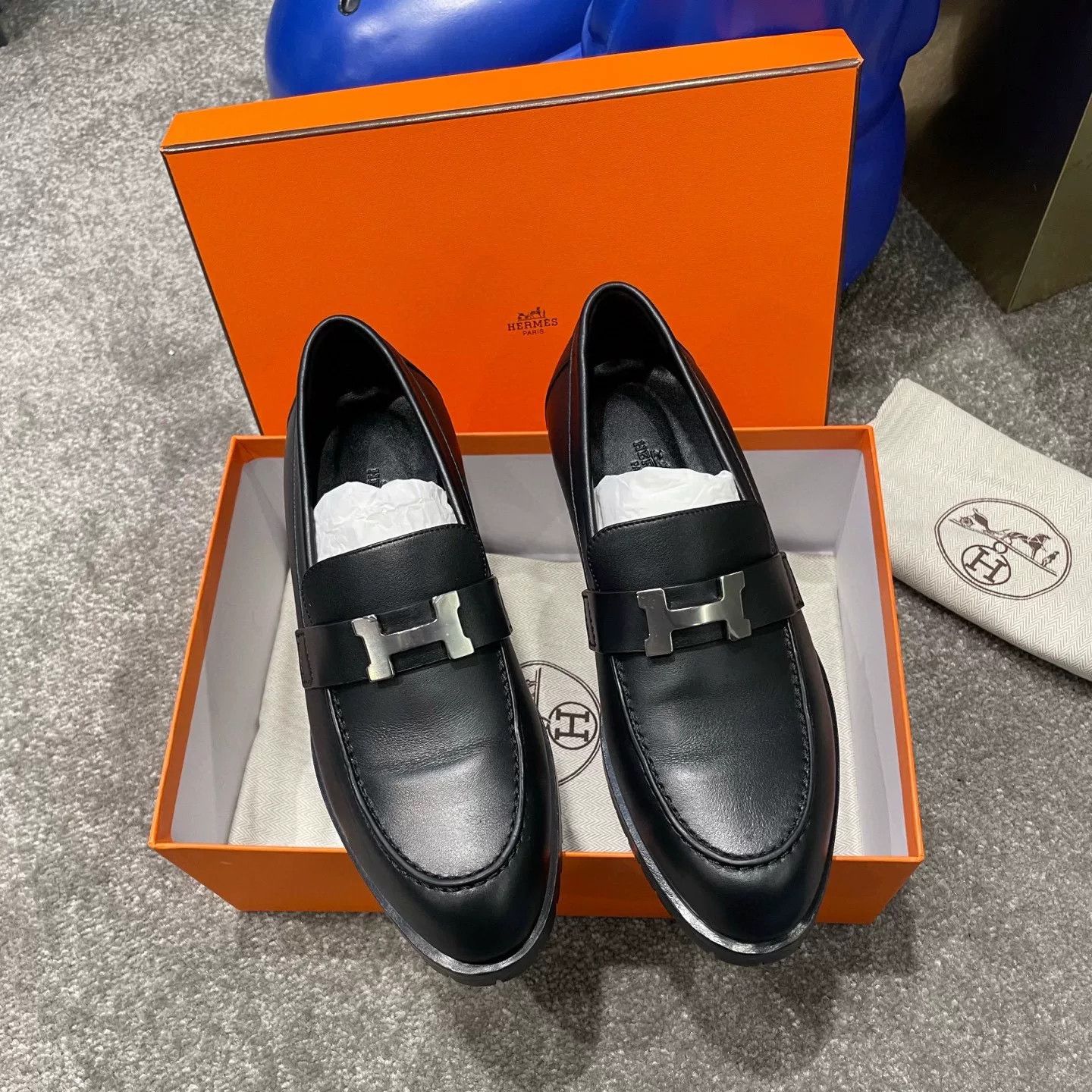 Hermes Hermès Calfskin Black Loafers Size US 6.5 / IT 36.5 - 2 Thumbnail