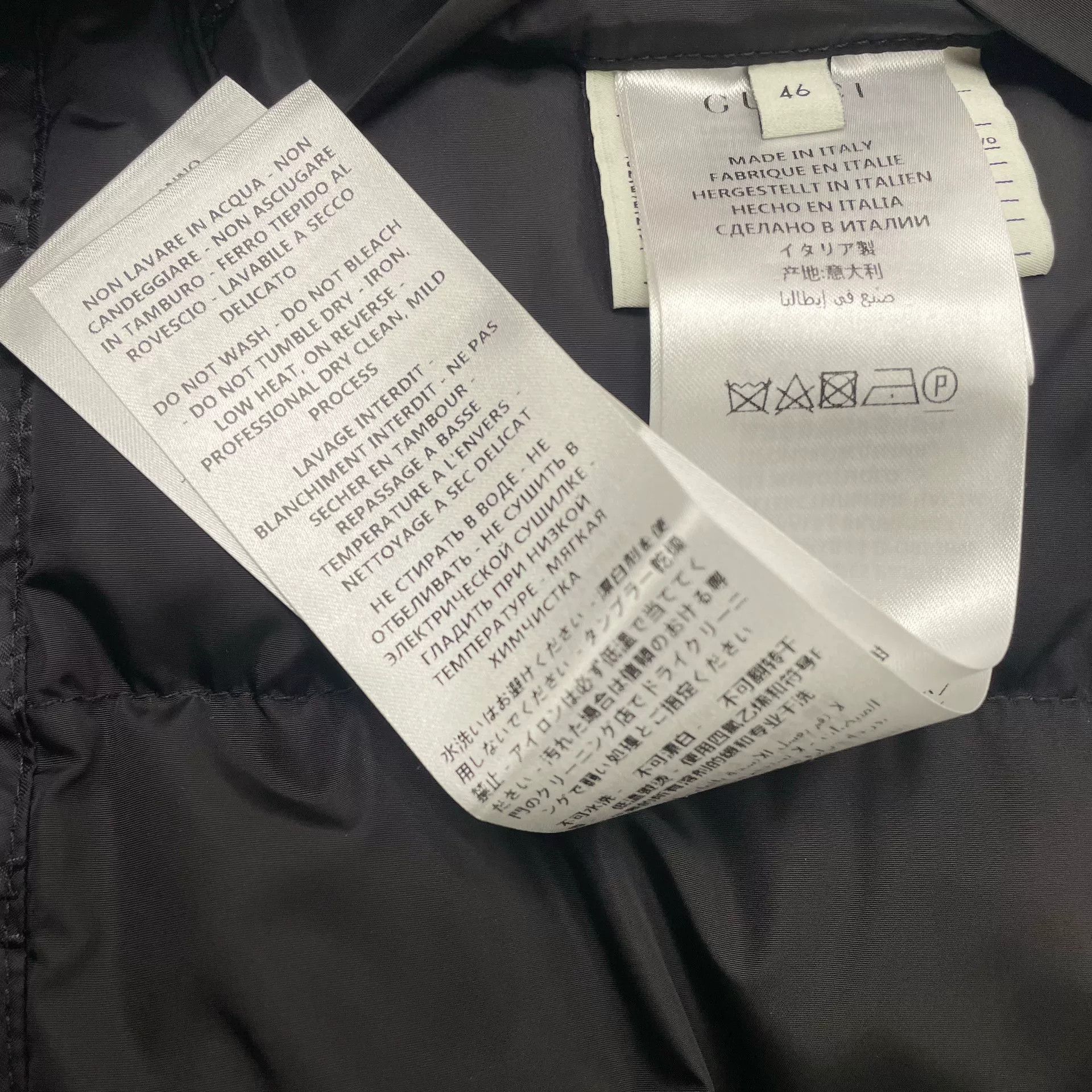 Gucci Gucci Black Logo Down Jacket Size US S / EU 44-46 / 1 - 6 Thumbnail