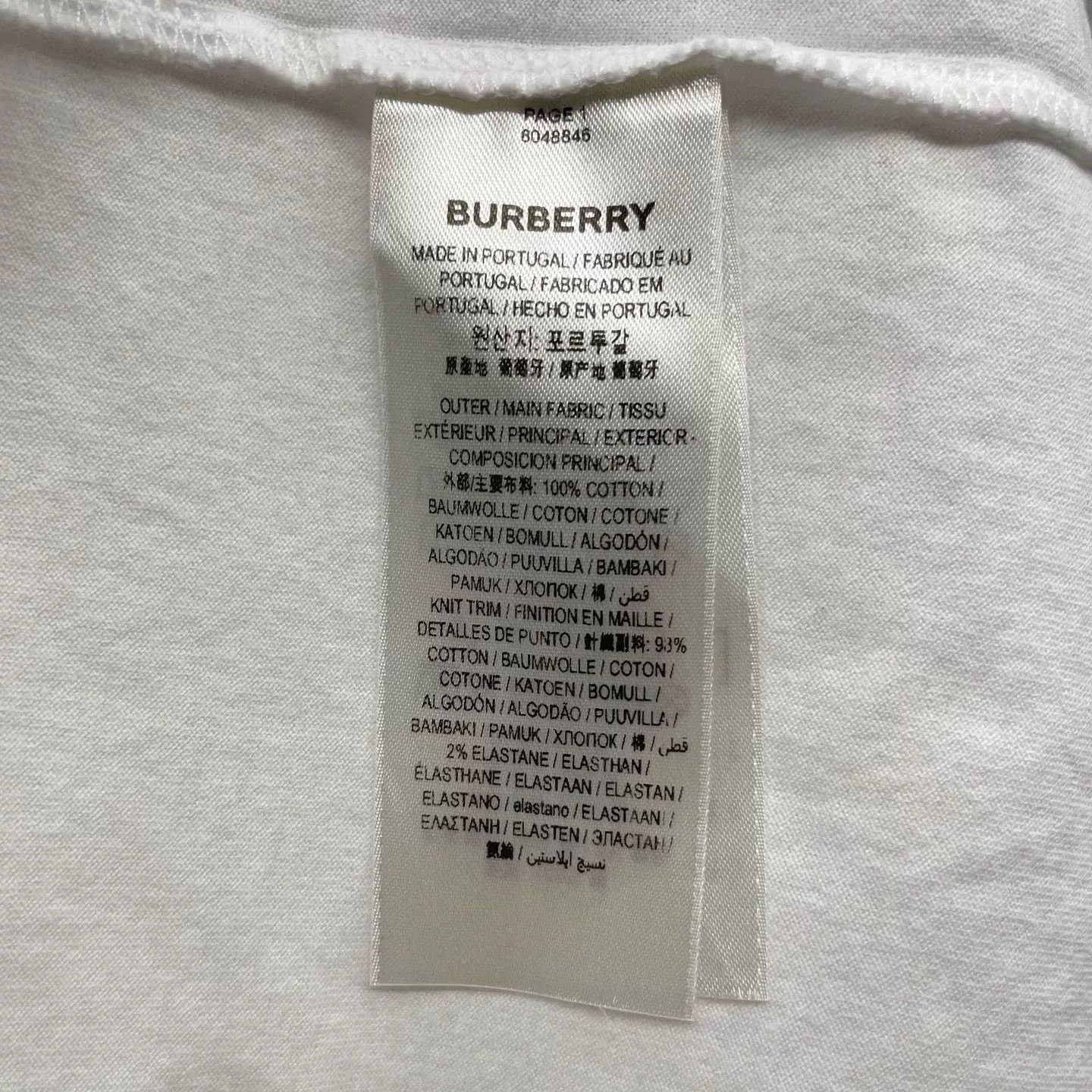 Burberry Burberry White Back Logo Short-Sleeve T-Shirt Size US XXL / EU 58 / 5 - 5 Thumbnail