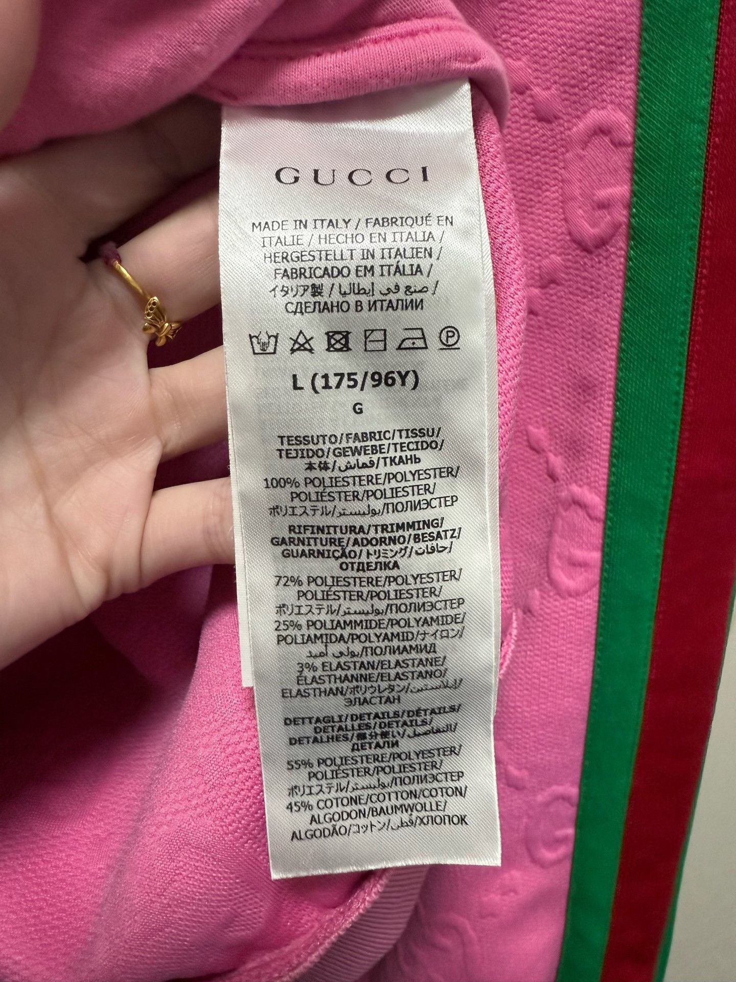 Gucci Gucci Pink Green Zip Hooded All-Over Print Jacket Size L / US 10 / IT 46 - 5 Thumbnail