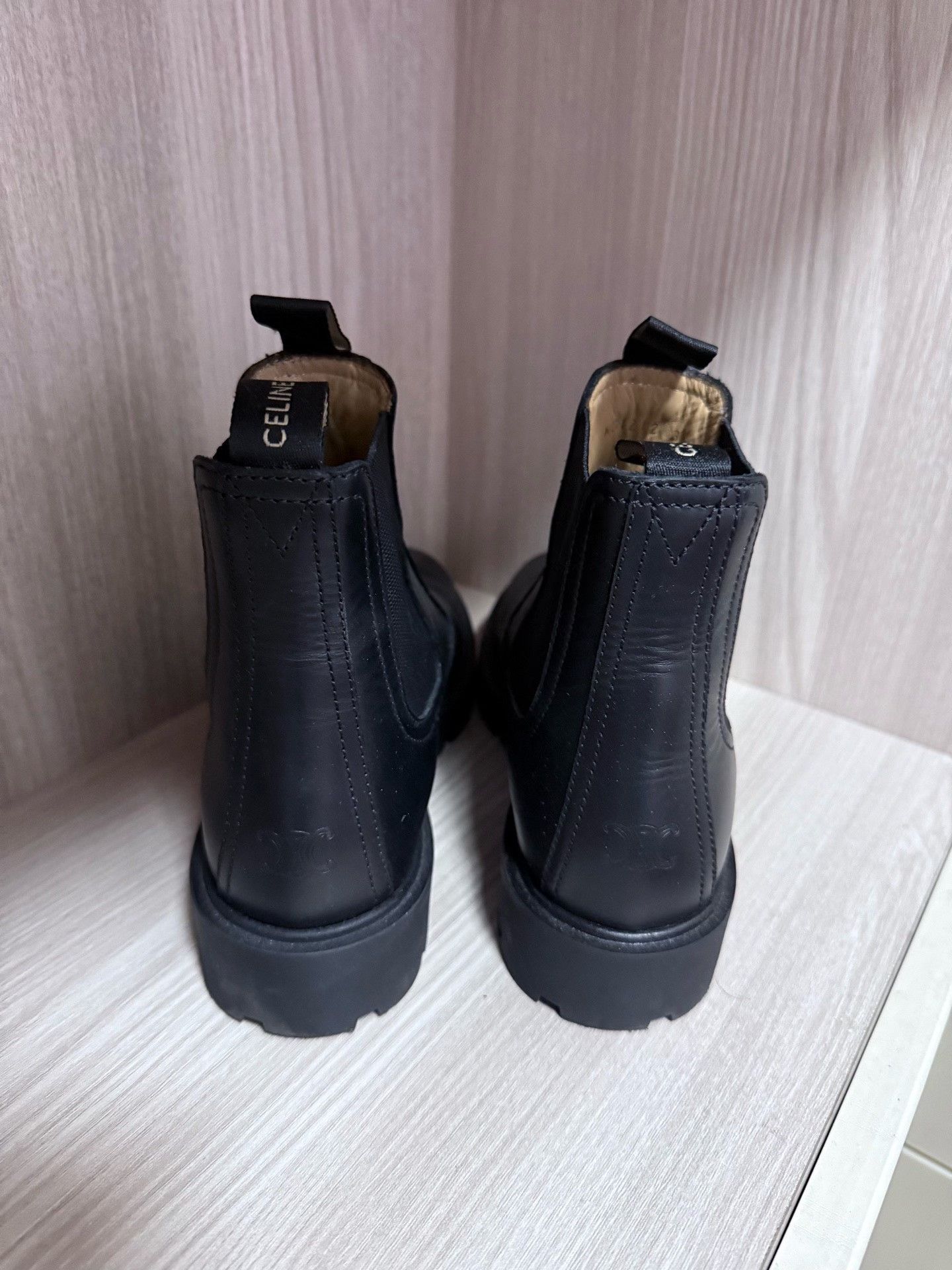 Celine Celine Leather Boots Size 37 Size US 6 / IT 36 - 2 Thumbnail