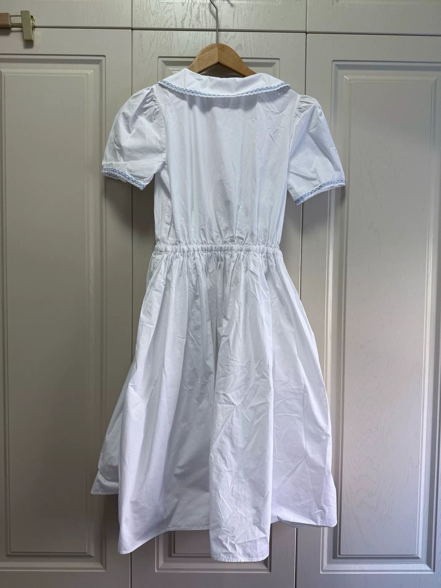 Miu Miu Miu Miu White Doll Collar Logo Belted Dress Size XS / US 0-2 / IT 36-38 - 2 Thumbnail