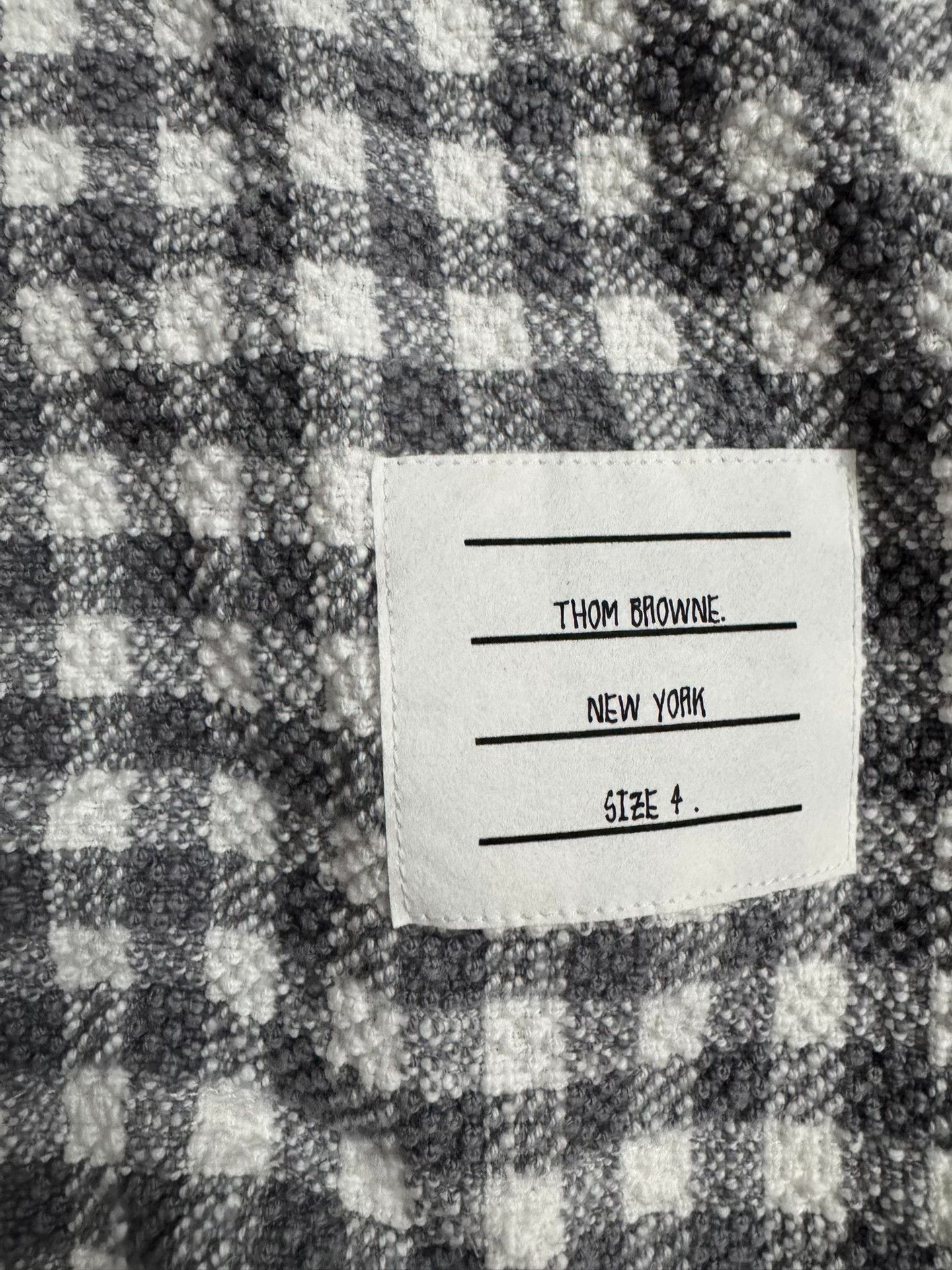 Thom Browne Thom Browne Check Patch Short Sleeve Polo Size US XL / EU 56 / 4 - 5 Thumbnail