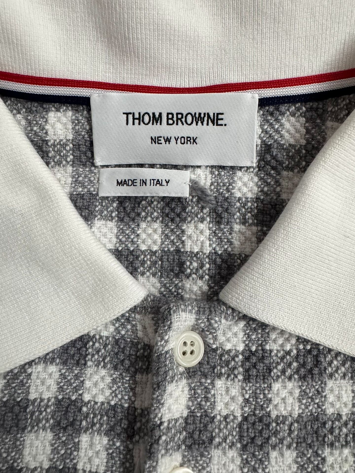 Thom Browne Thom Browne Check Patch Short Sleeve Polo Size US XL / EU 56 / 4 - 4 Thumbnail