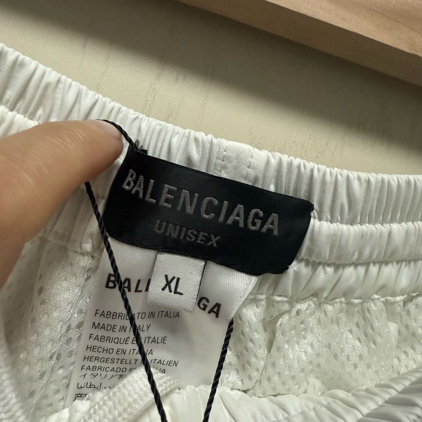 Balenciaga Balenciaga White Large Logo Embroidered Nylon Sweatpants Size US 36 / EU 52 - 3 Thumbnail