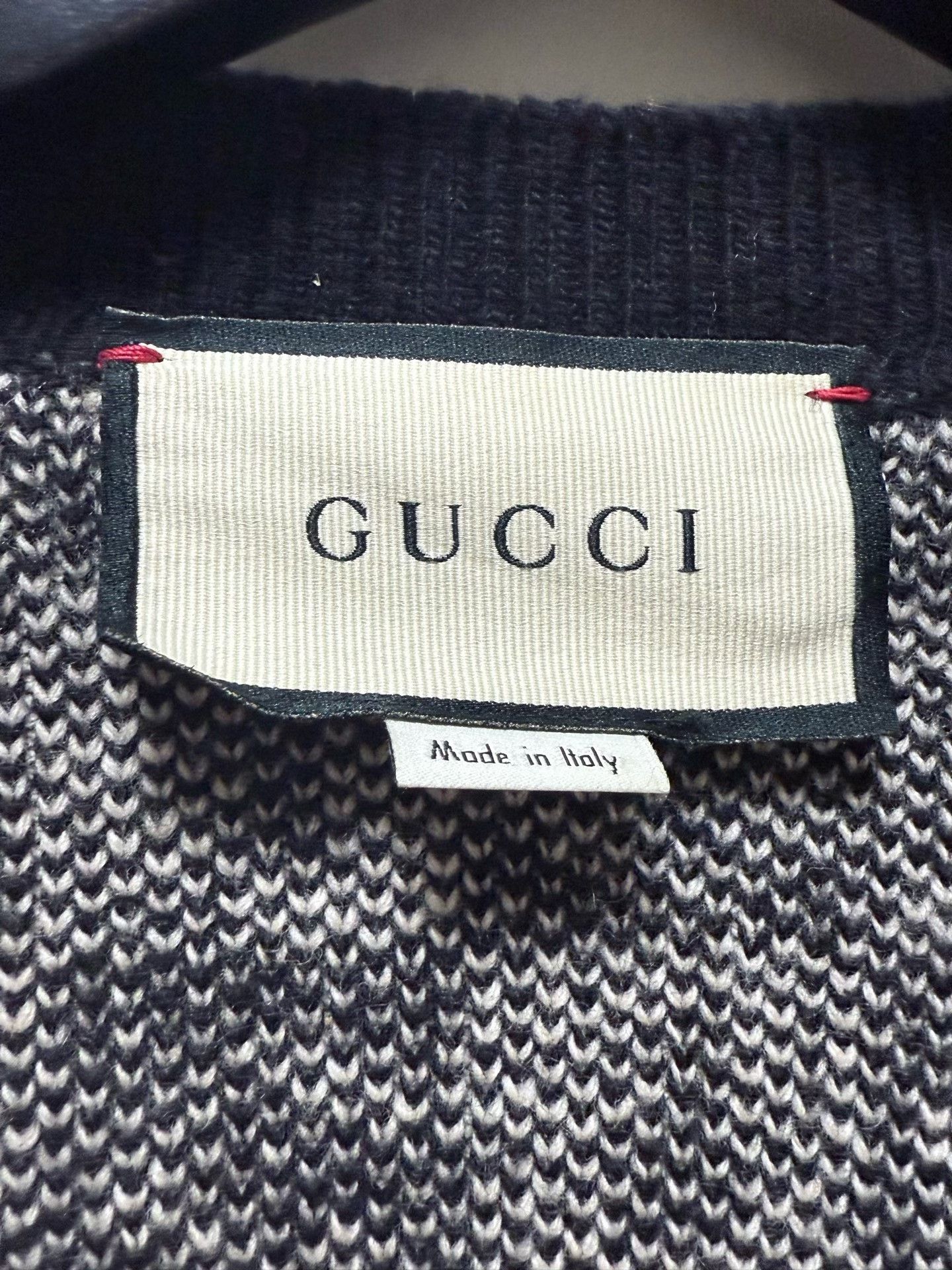 Gucci Gucci Red White Plaid Wool Cardigan Size S / US 4 / IT 40 - 3 Thumbnail