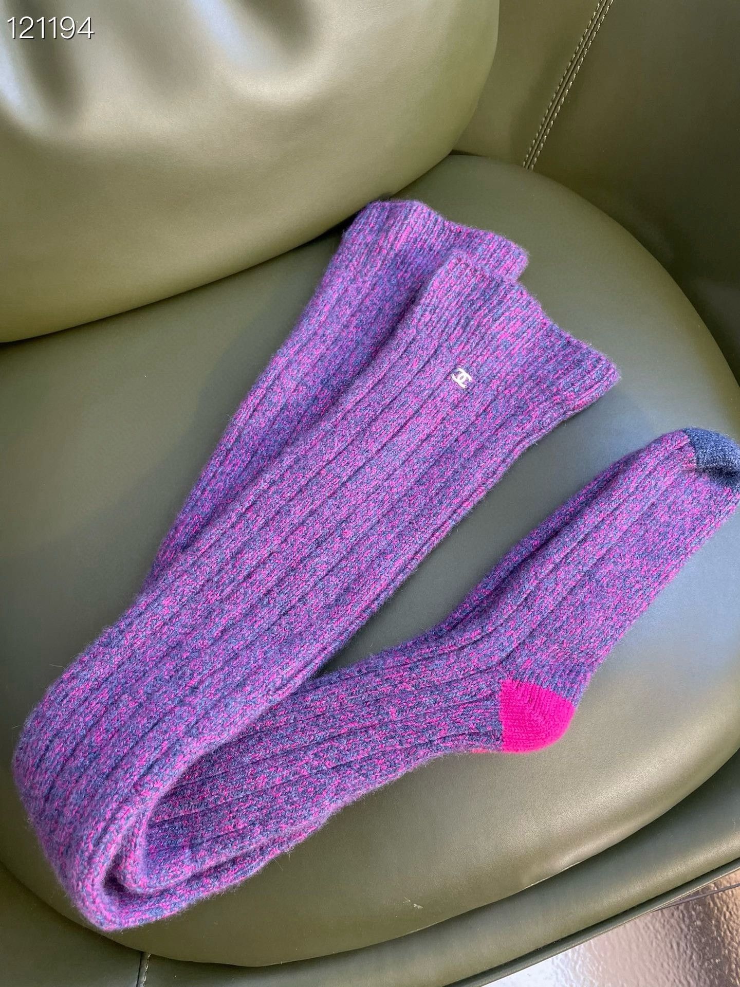 Chanel Chanel 22K Purple Cashmere Tights Size ONE SIZE - 4 Thumbnail
