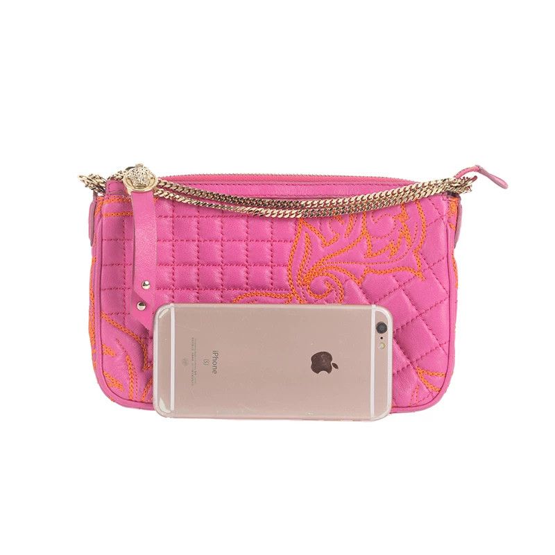 Versace Versace Retro Plaid Gold Shoulder Bag Women Size ONE SIZE - 7 Thumbnail