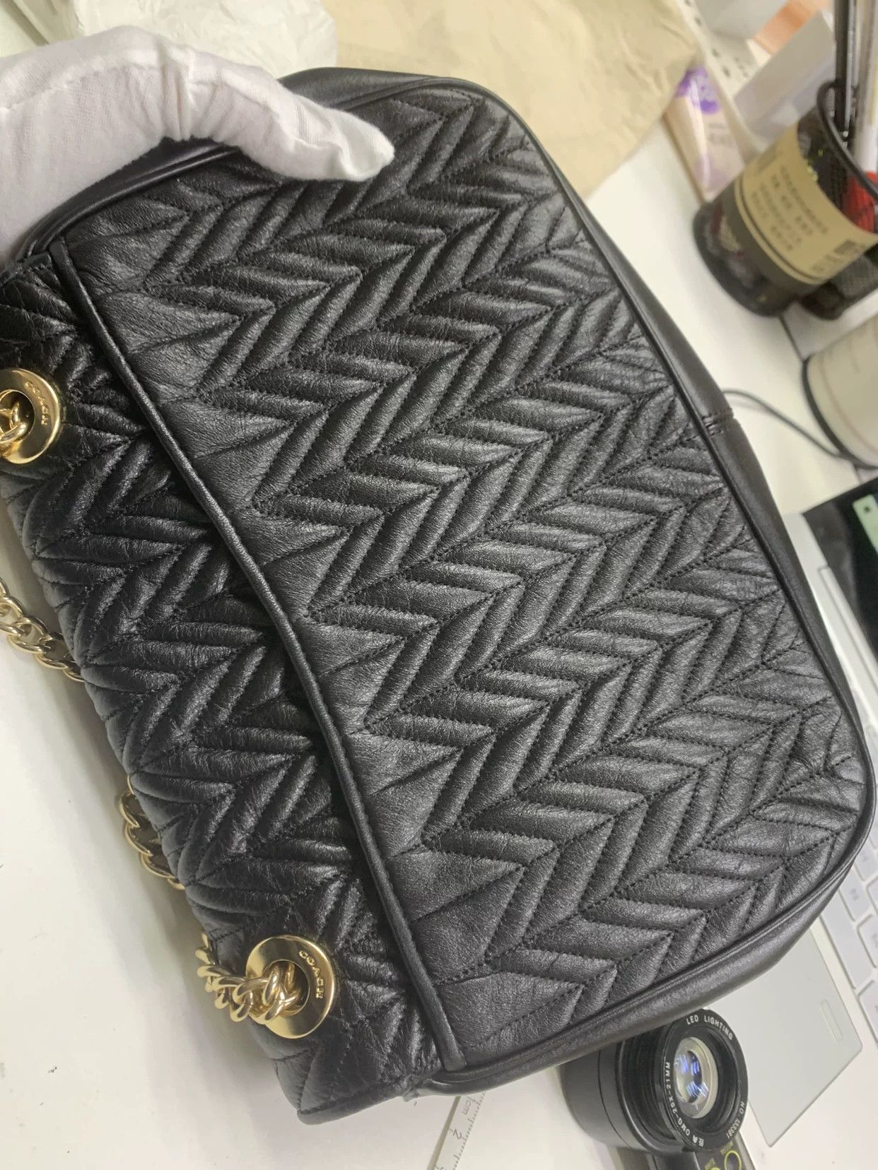Coach Coach Gold Shoulder Bag 24 Women Size ONE SIZE - 9 Thumbnail