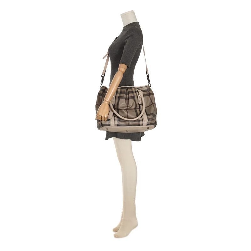 Burberry Burberry Plaid Gray Shoulder Bag 38 Women Size ONE SIZE - 2 Thumbnail