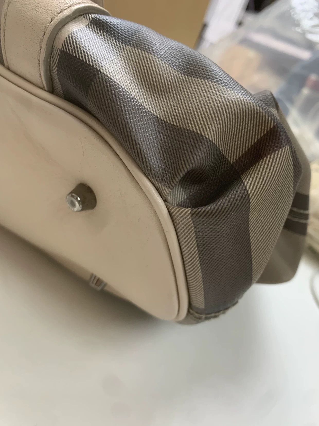 Burberry Burberry Plaid Gray Shoulder Bag 38 Women Size ONE SIZE - 8 Thumbnail