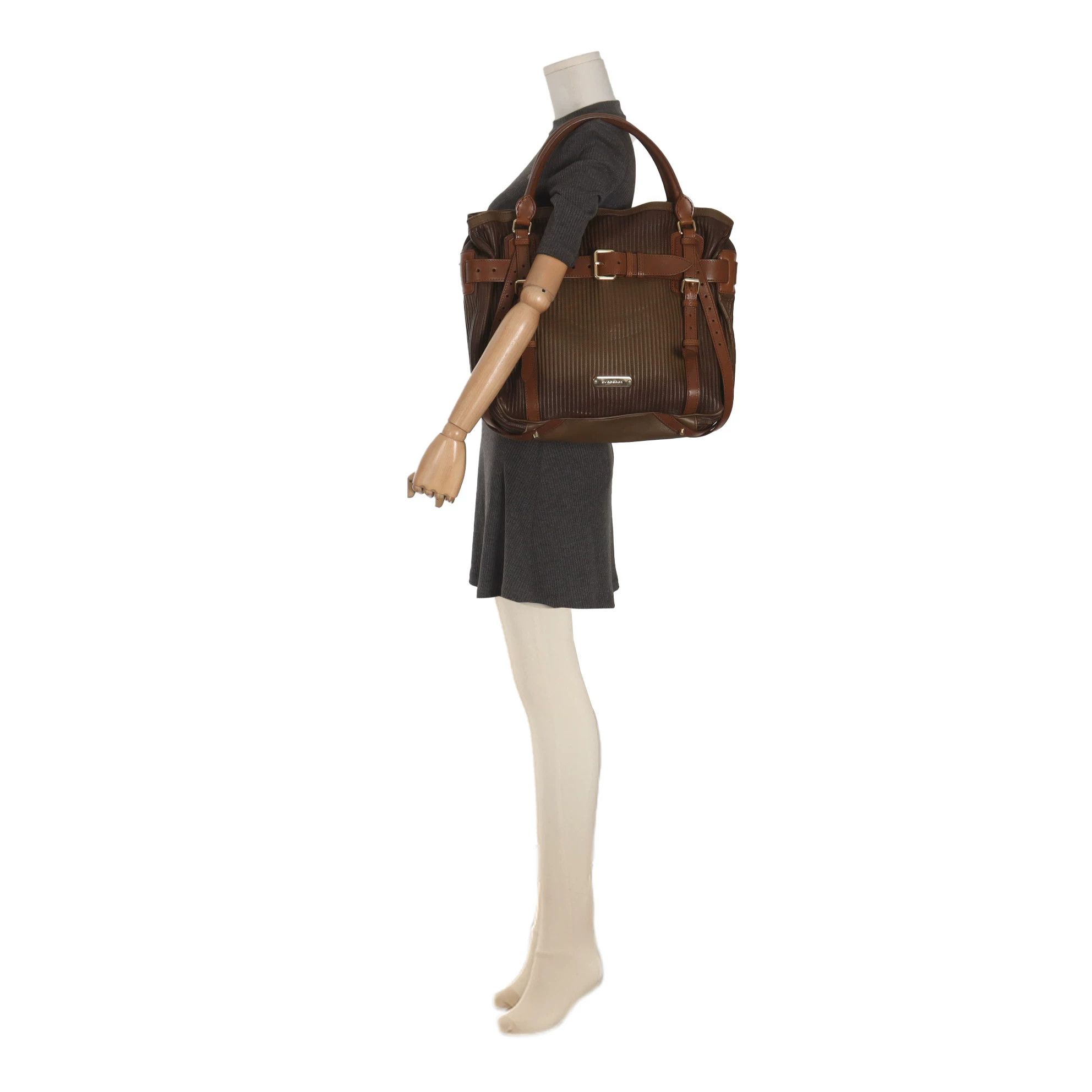 Burberry Burberry Plaid Gold Shoulder Bag 38 Women Size ONE SIZE - 2 Thumbnail