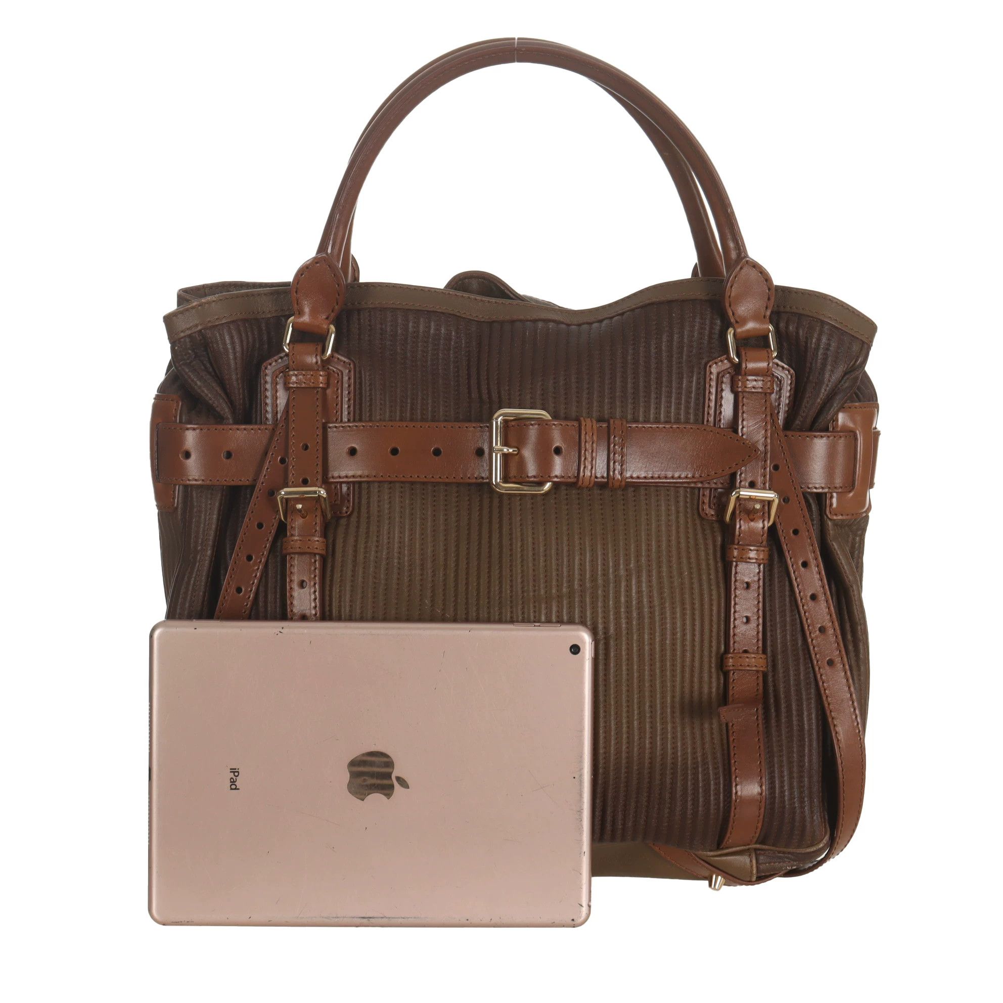 Burberry Burberry Plaid Gold Shoulder Bag 38 Women Size ONE SIZE - 3 Thumbnail