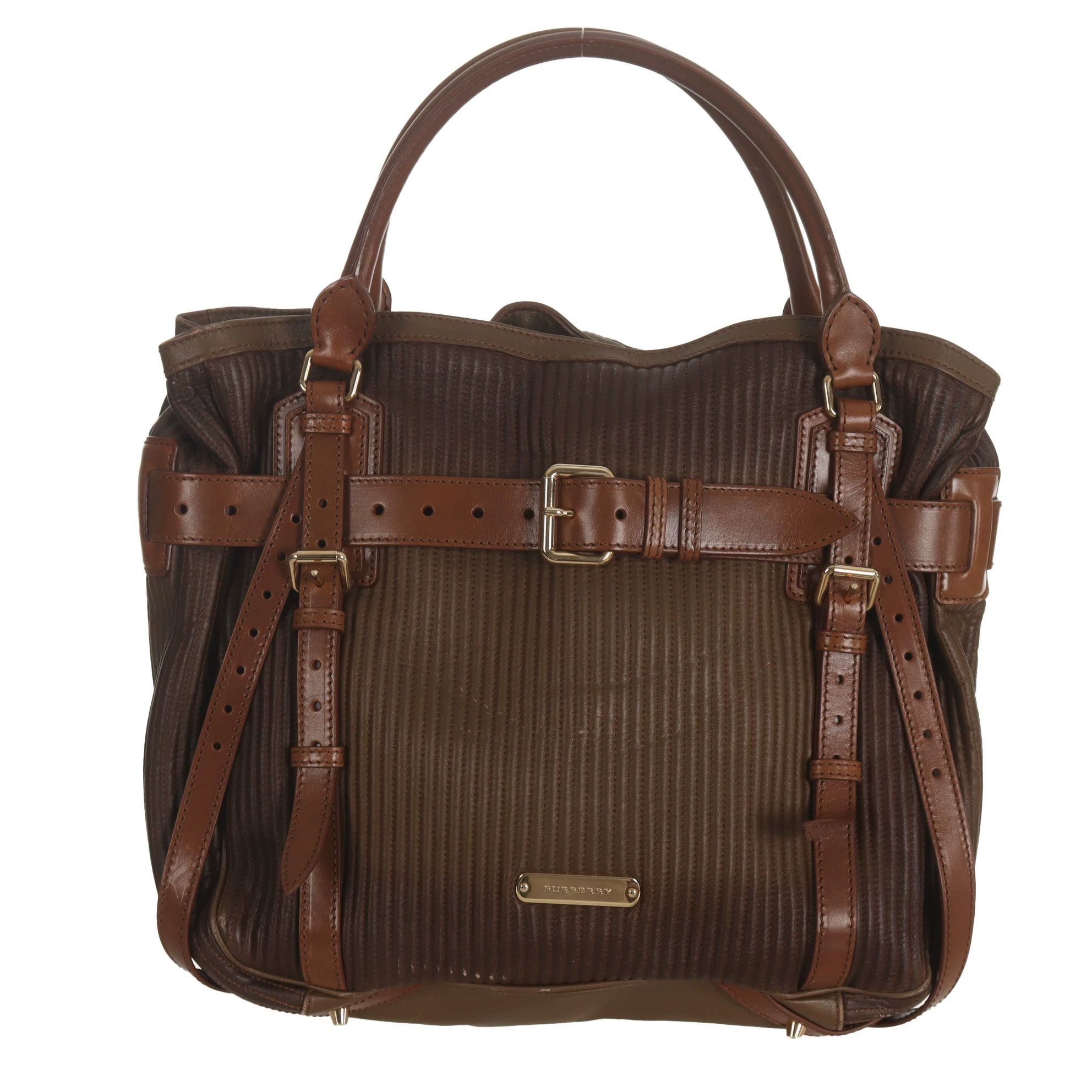 Burberry Burberry Plaid Gold Shoulder Bag 38 Women Size ONE SIZE - 10 Thumbnail