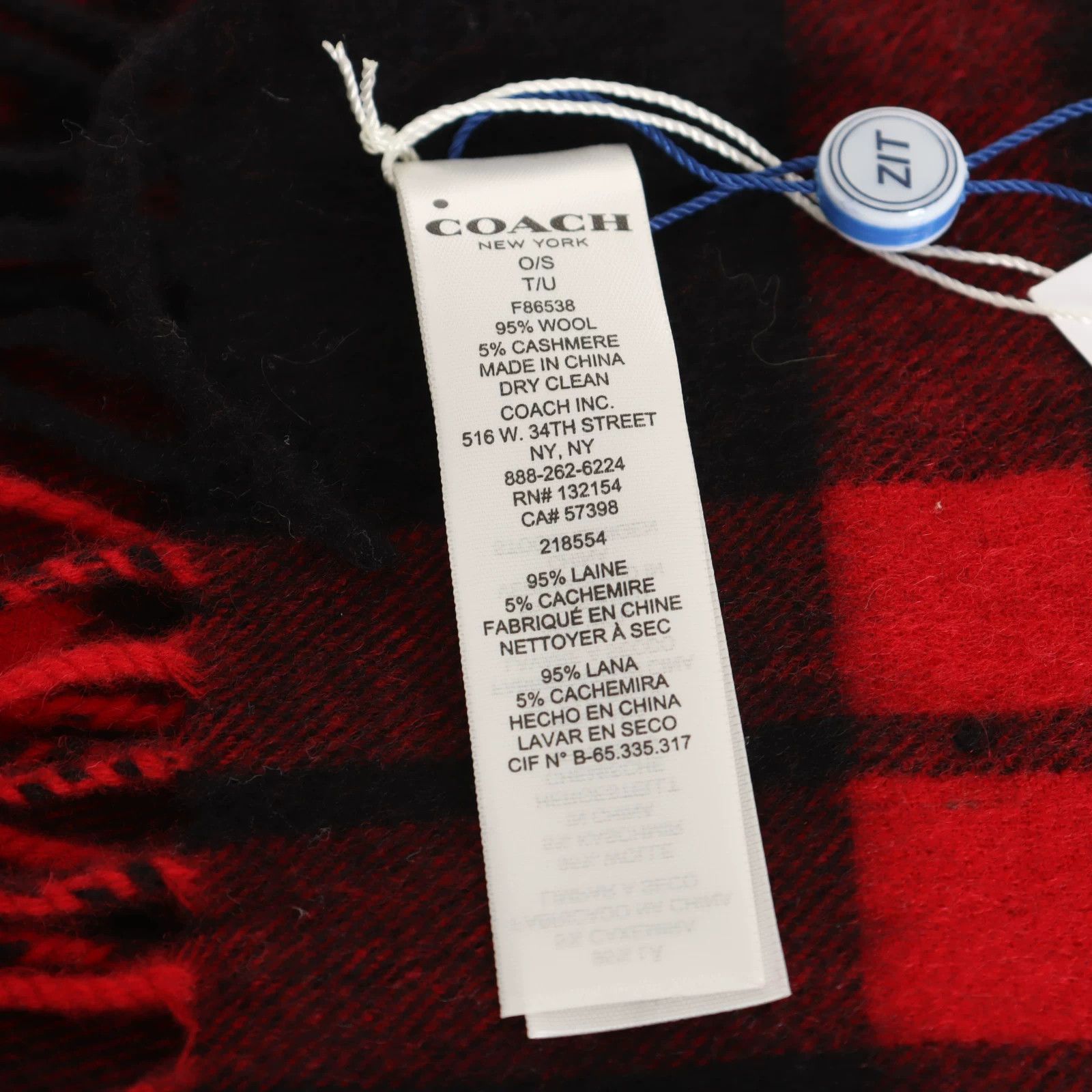 Coach Coach Wool Multi Scarf Men Size ONE SIZE - 4 Thumbnail