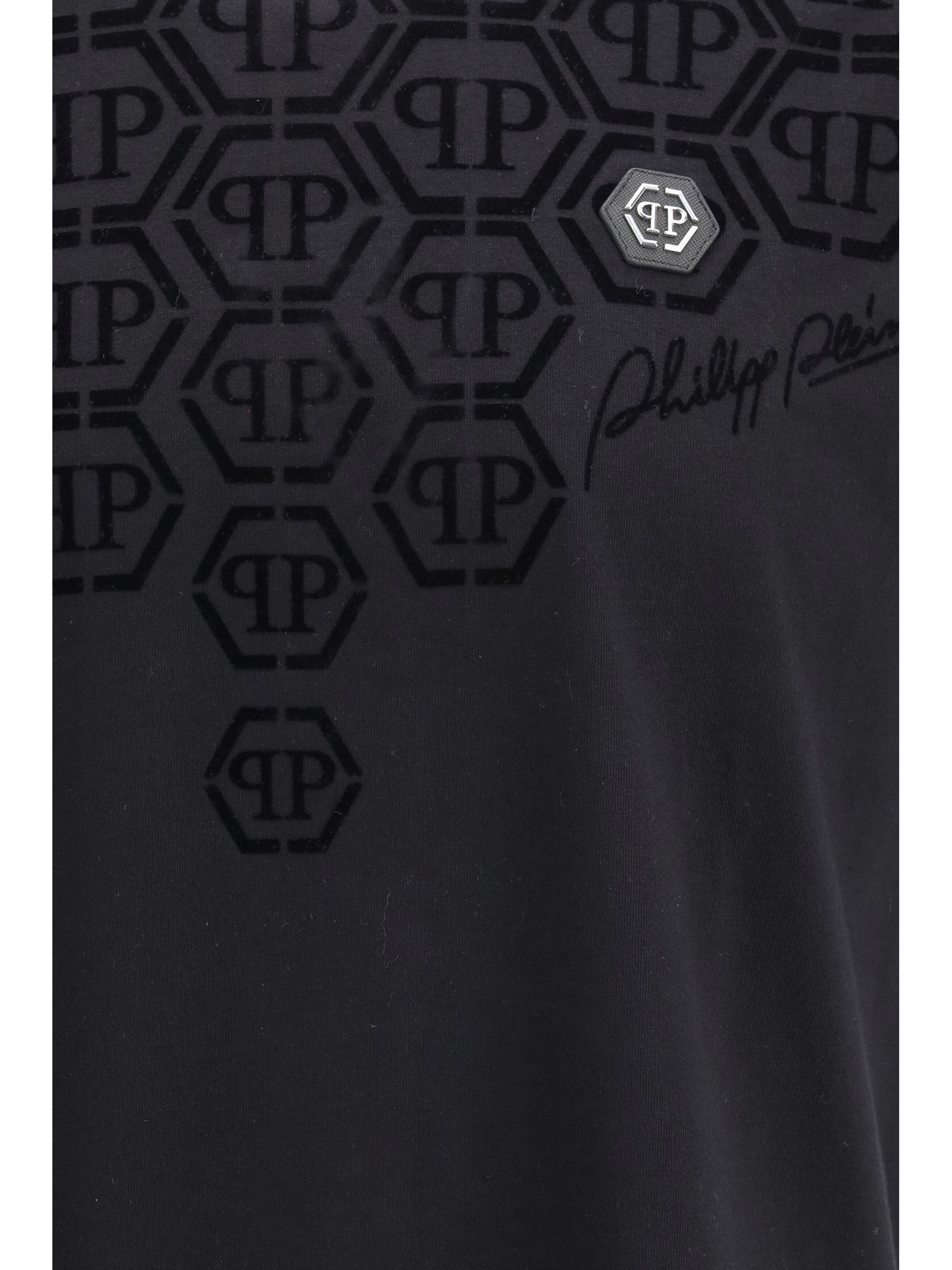 Philipp Plein Round neck degradé Monogram T-shirt in cotton Size US M / EU 48-50 / 2 - 3 Thumbnail