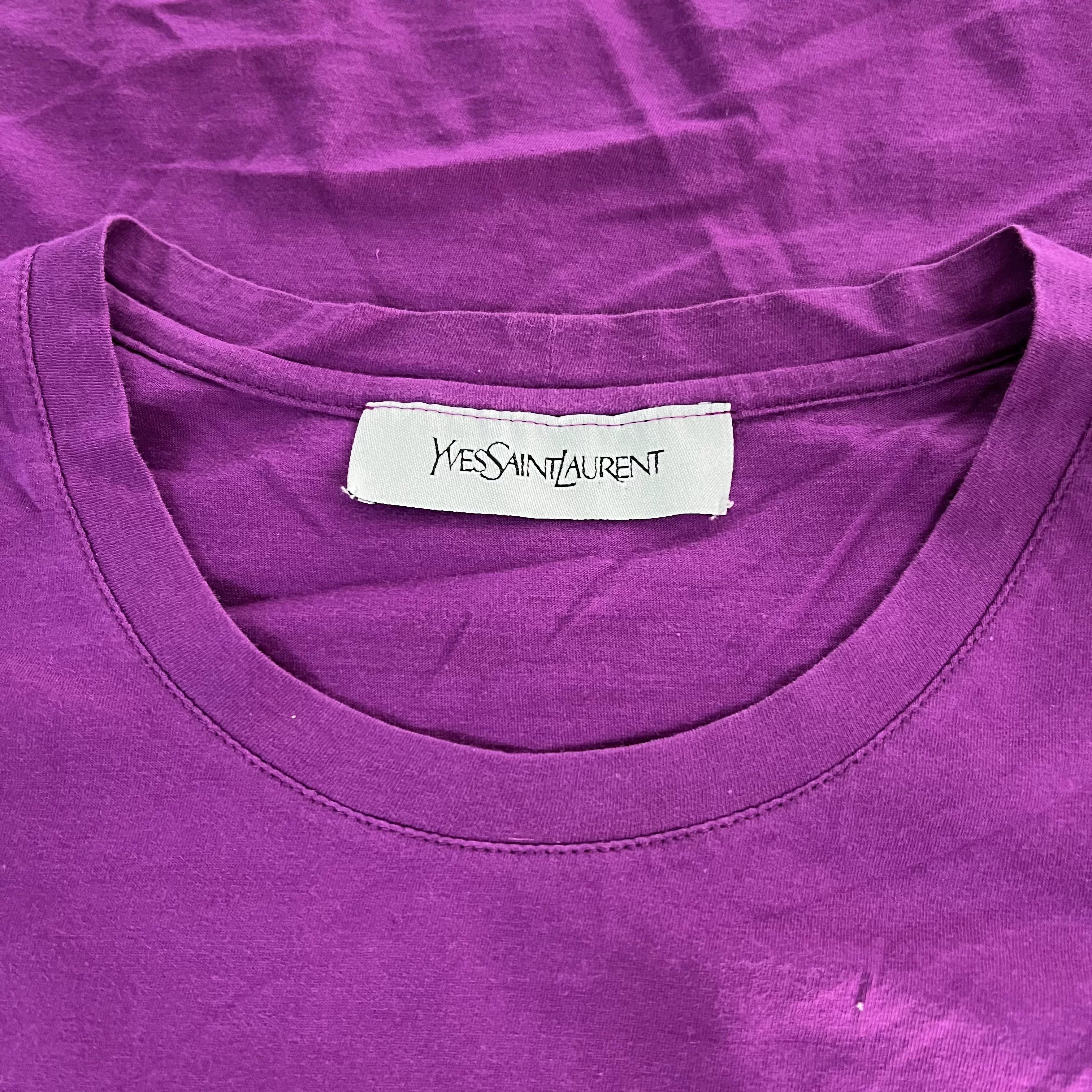 Saint Laurent Paris Saint Laurent Paris Cotton T-Shirt XS Women Size XS / US 0-2 / IT 36-38 - 3 Thumbnail
