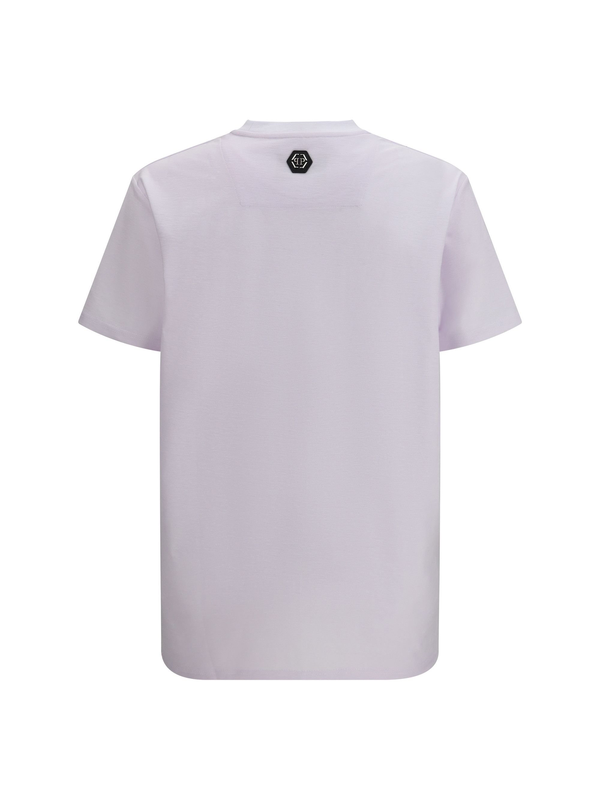 Philipp Plein Round neck T-shirt jacquard Hexagon Line Size US M / EU 48-50 / 2 - 2 Thumbnail